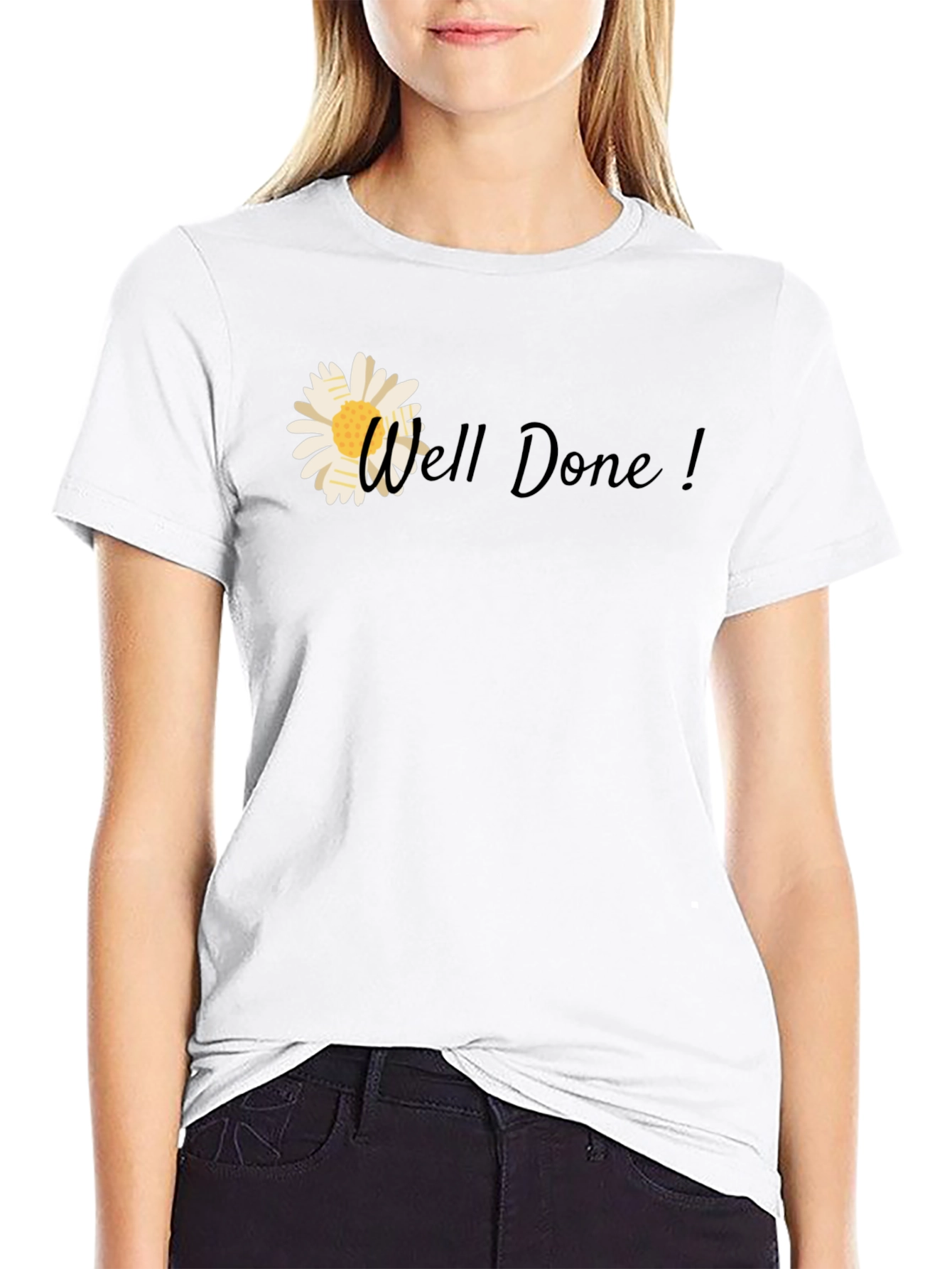 Well Done! Daisy Graphic Tee - Black T-Shirt
