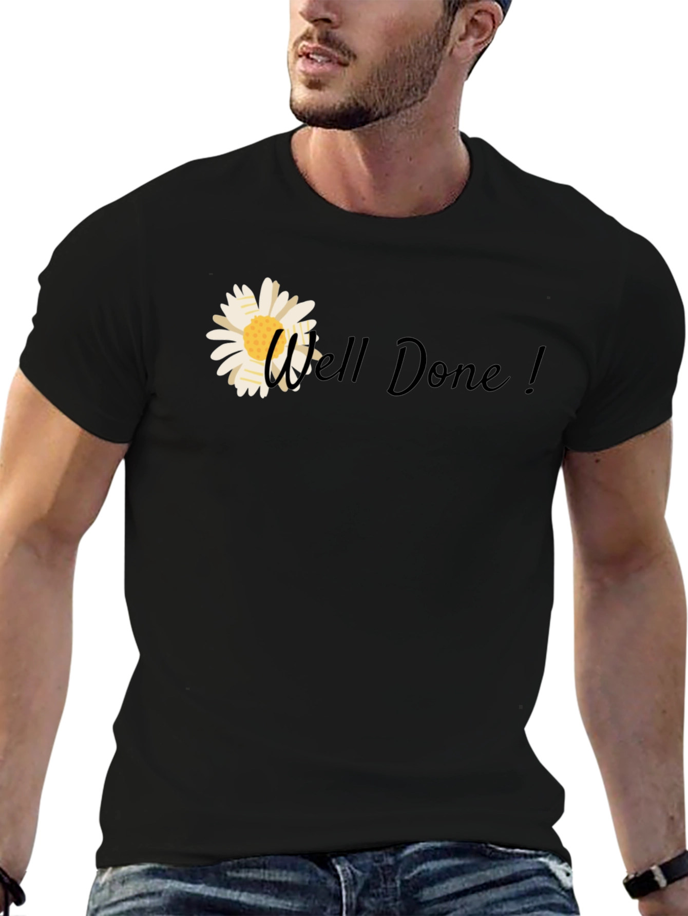 Well Done! Daisy Graphic Tee - Black T-Shirt