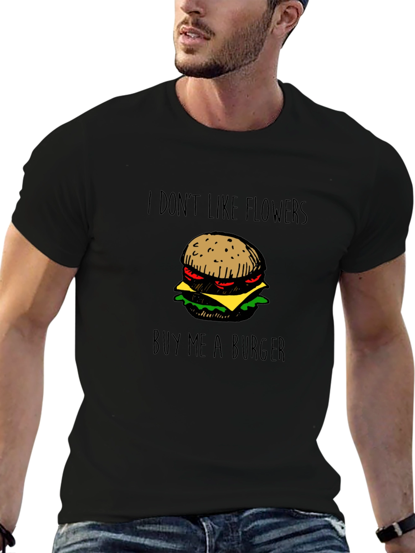 Funny Buy Me A Burger Graphic T-Shirt