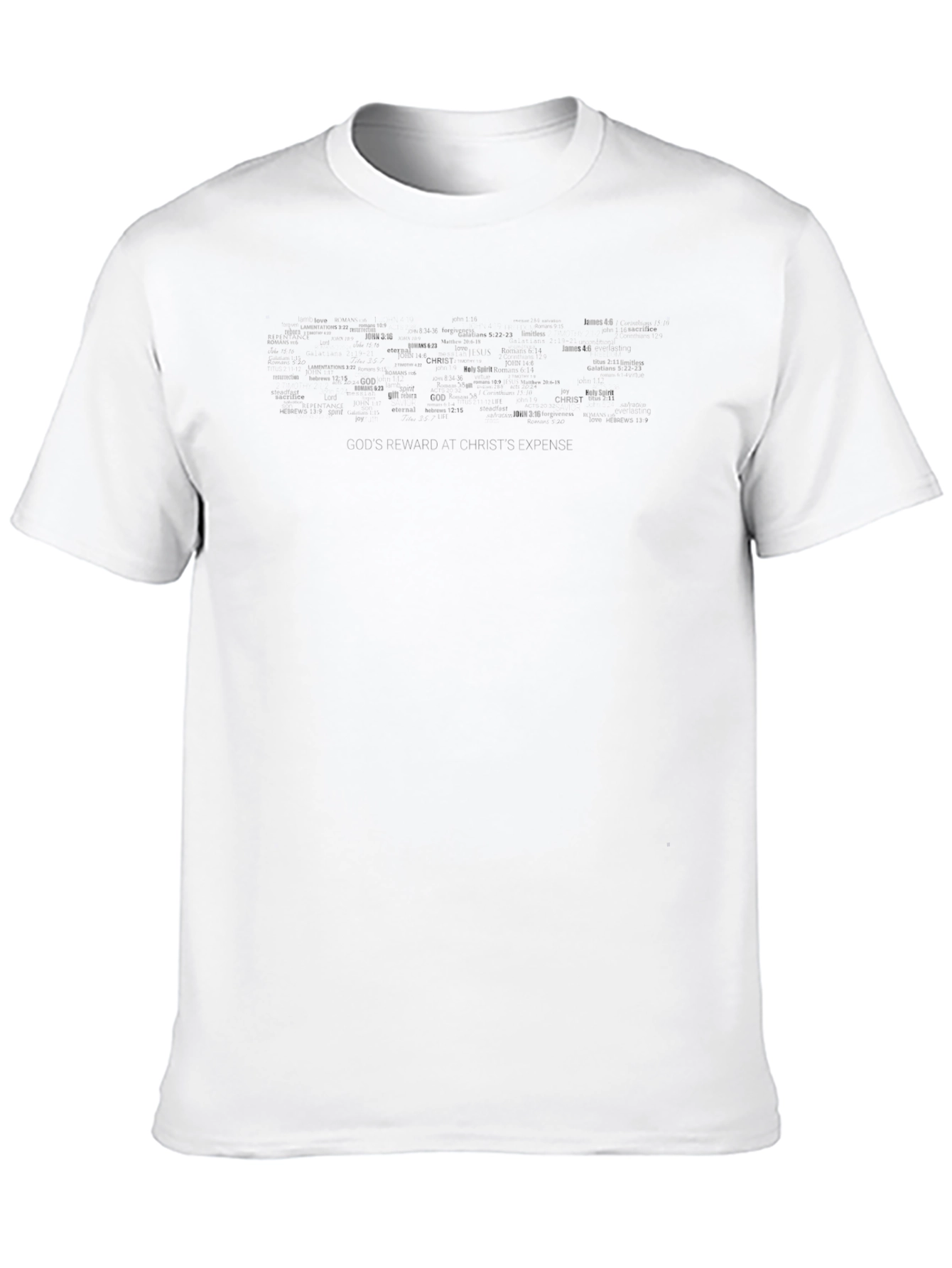 Mens Black T-Shirt with Subtle Christian Scripture Design
