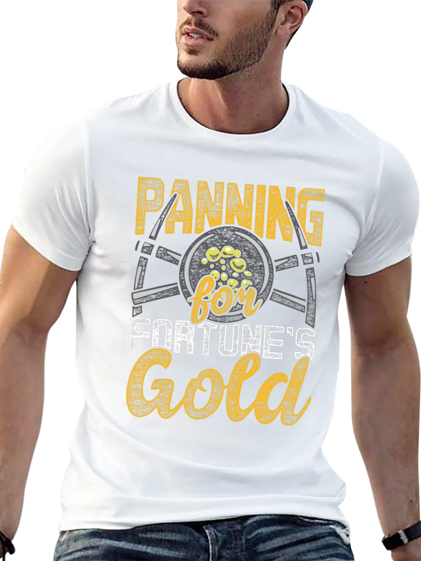 Panning for Fortunes Gold T-Shirt - Black