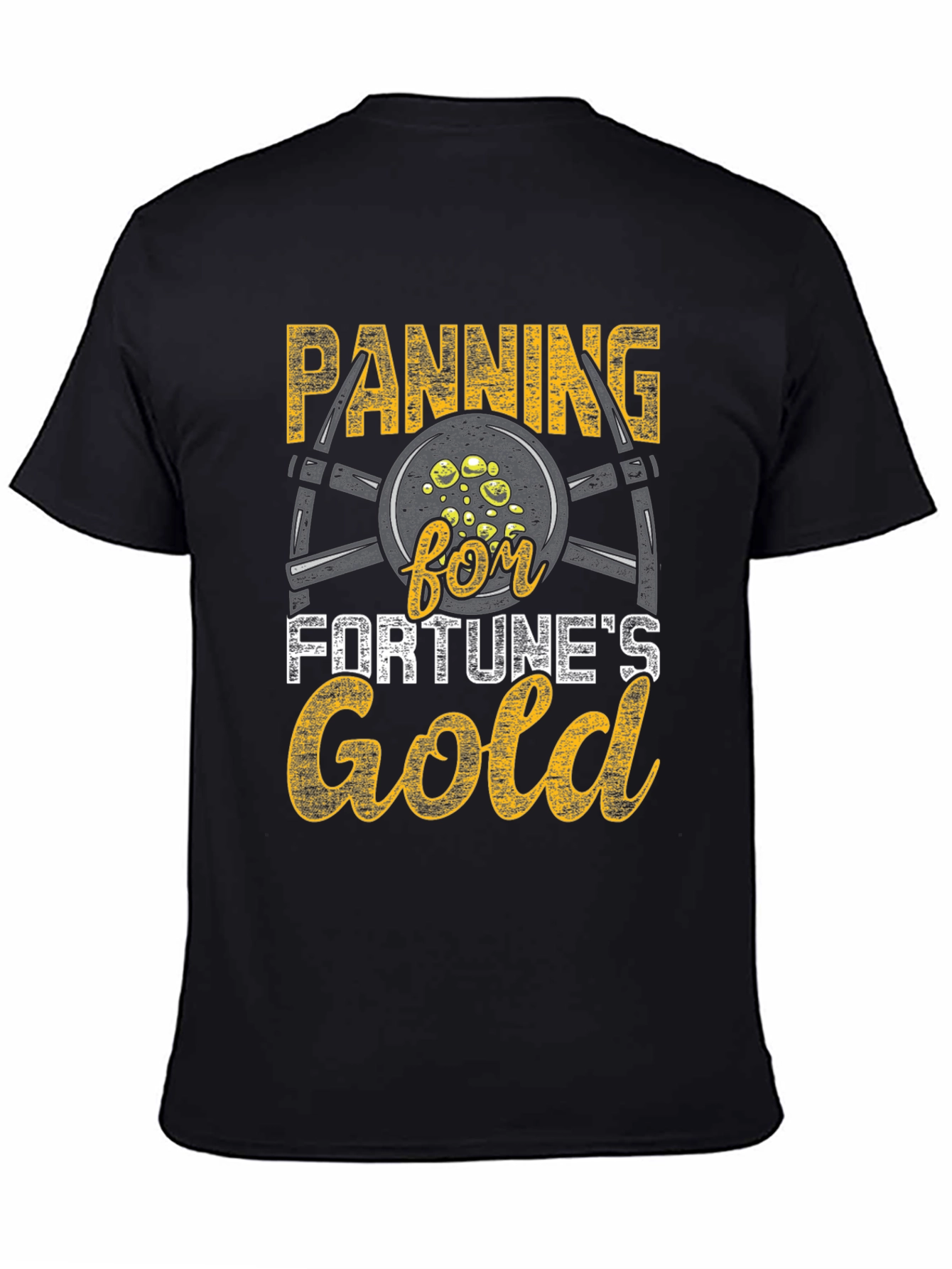Panning for Fortunes Gold T-Shirt - Black