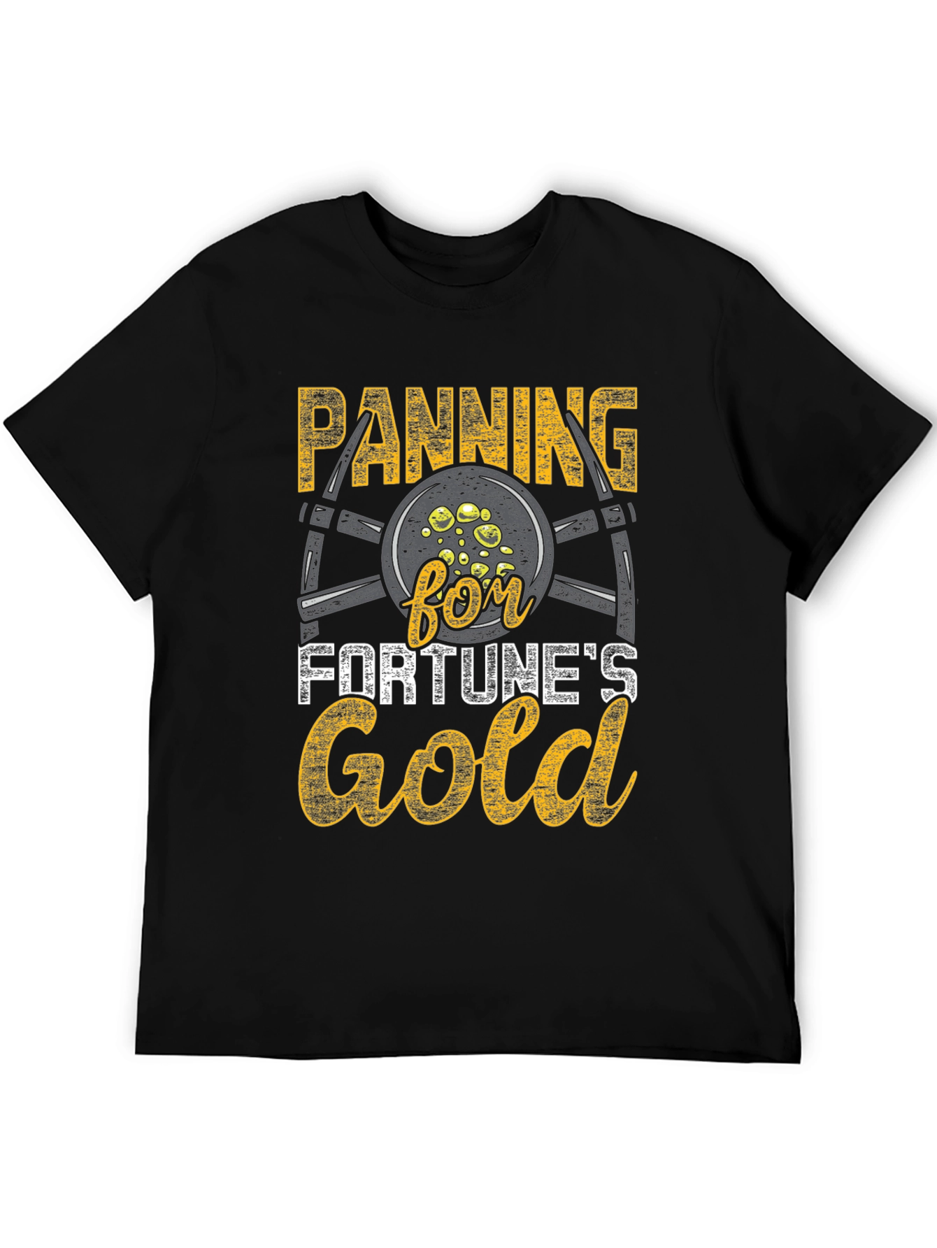 Panning for Fortunes Gold T-Shirt - Black