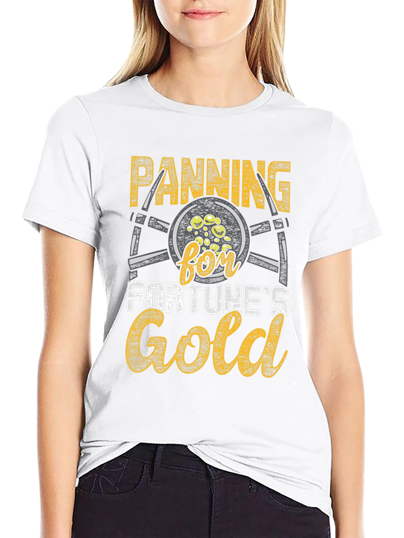Panning for Fortunes Gold T-Shirt - Black