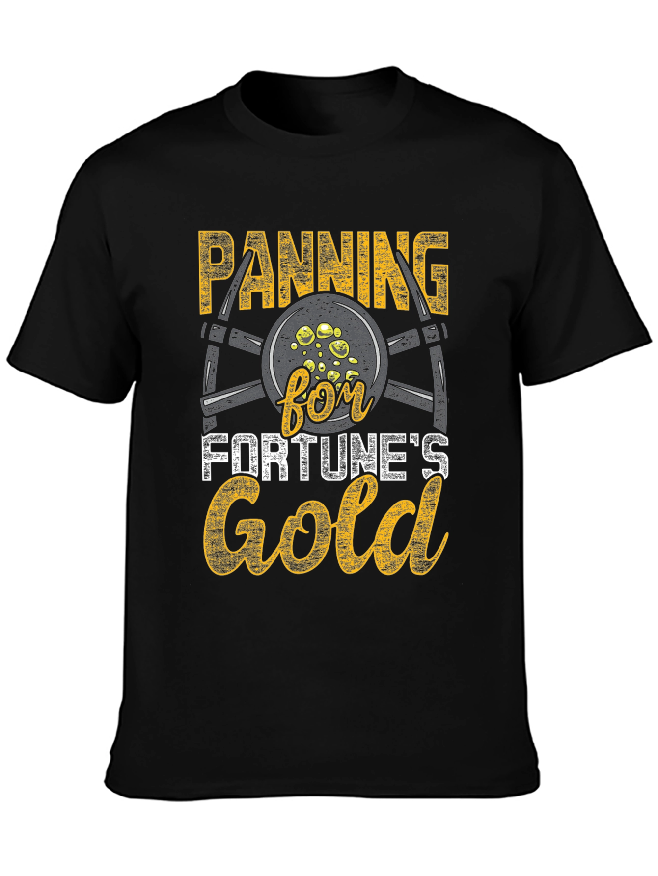 Panning for Fortunes Gold T-Shirt - Black