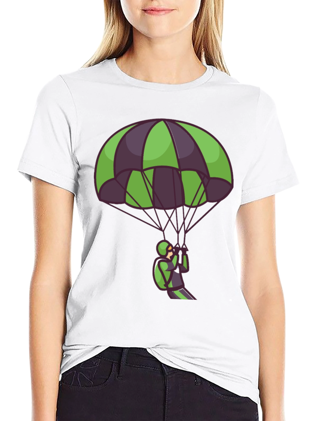 Skydiving Parachute Graphic T-Shirt