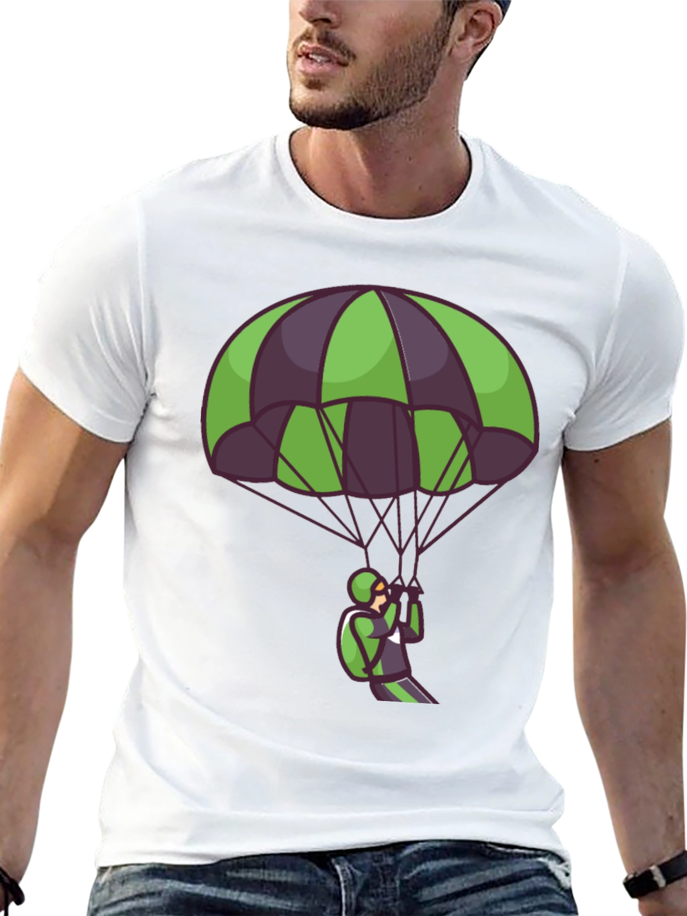 Skydiving Parachute Graphic T-Shirt