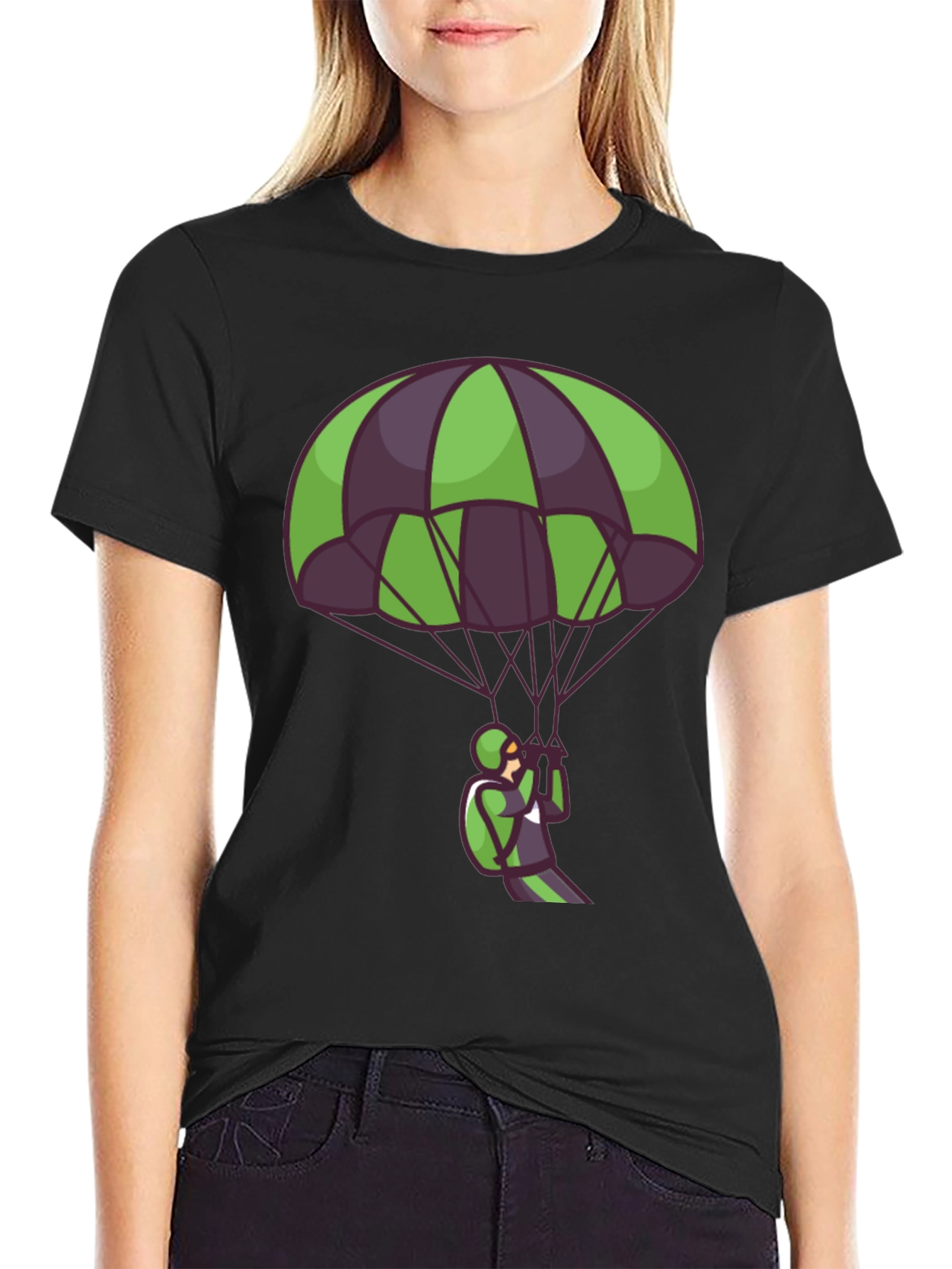 Skydiving Parachute Graphic T-Shirt