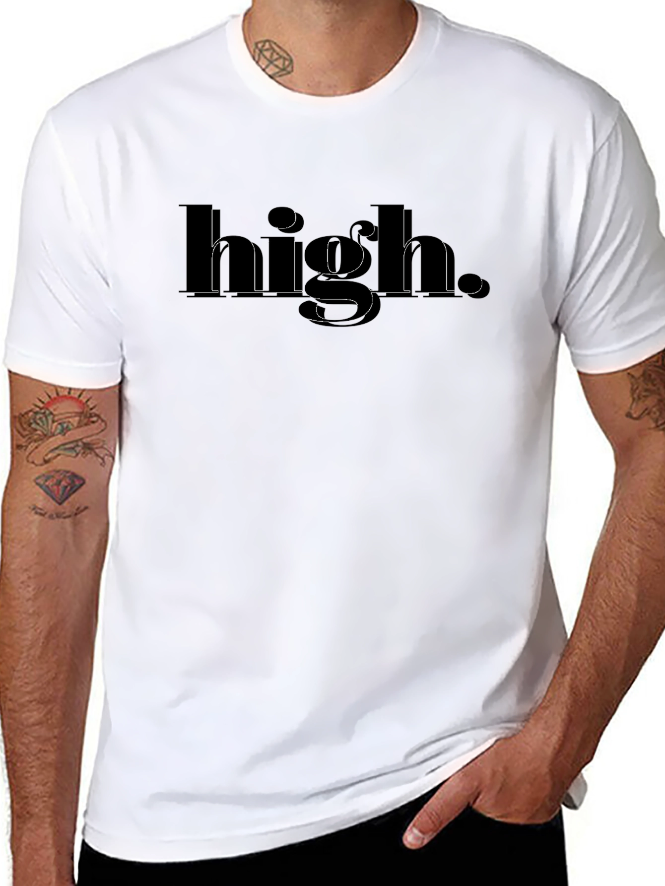 High Graphic Black T-Shirt