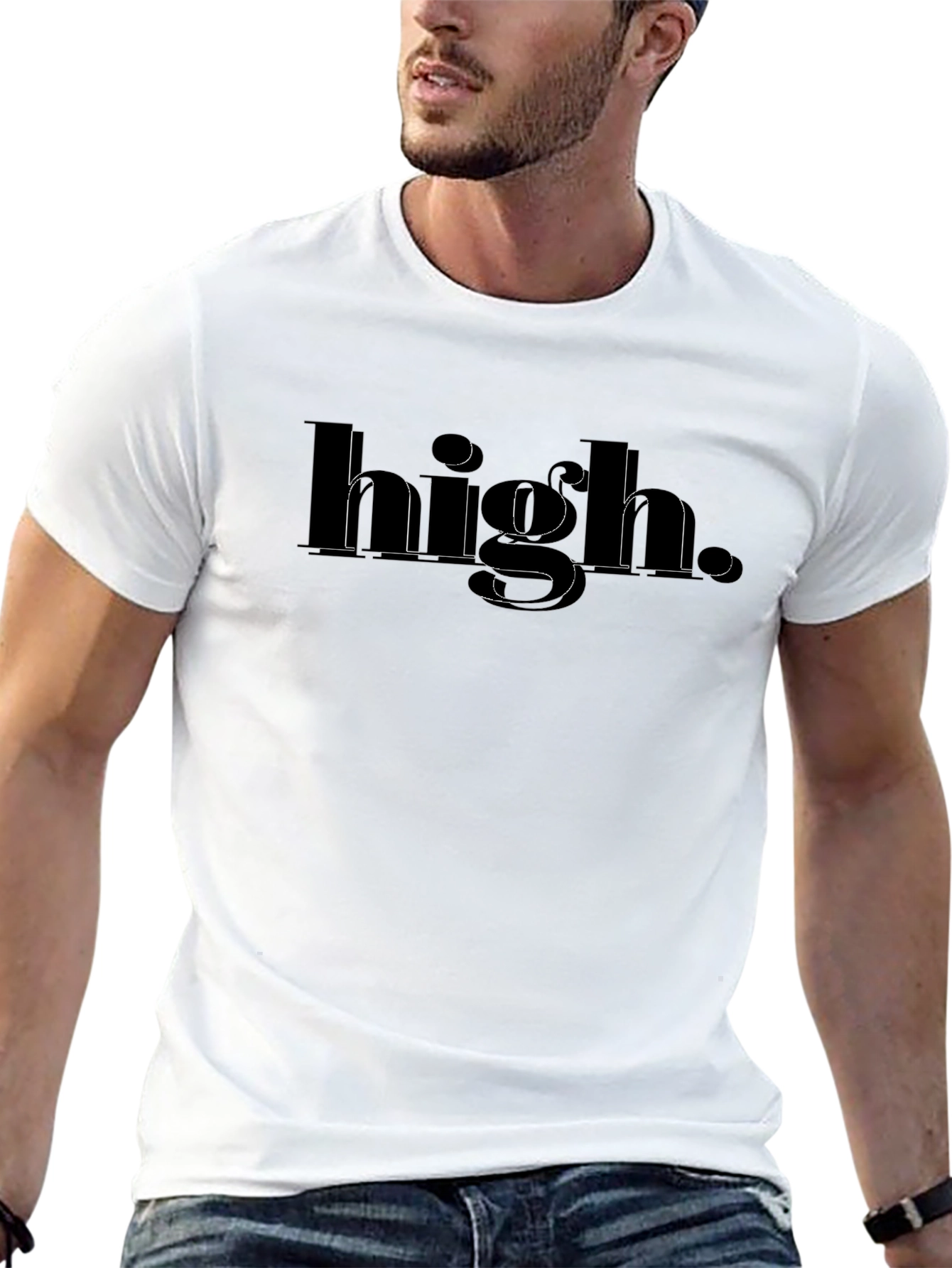 High Graphic Black T-Shirt