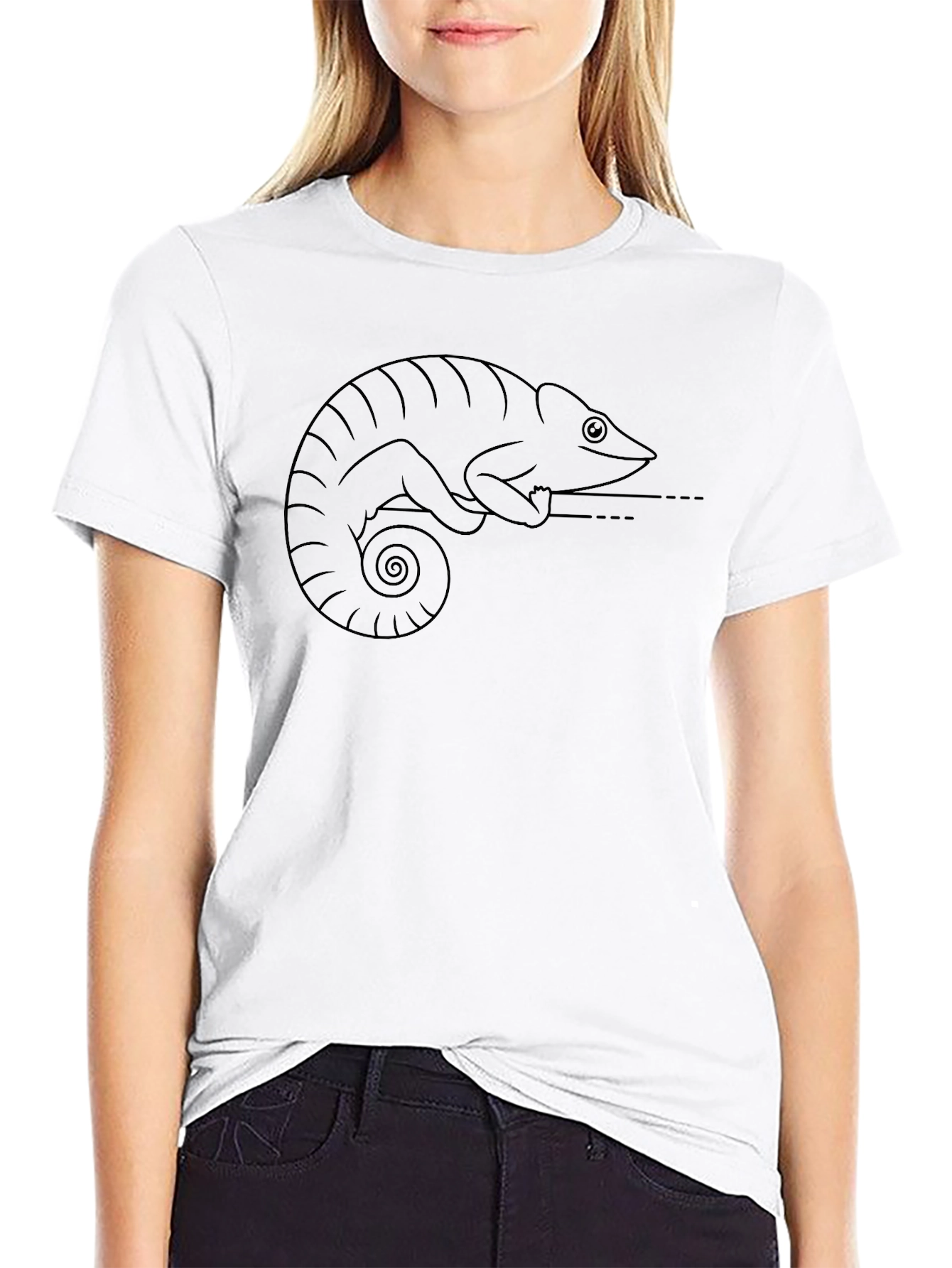 Chameleon Graphic T-Shirt - Black