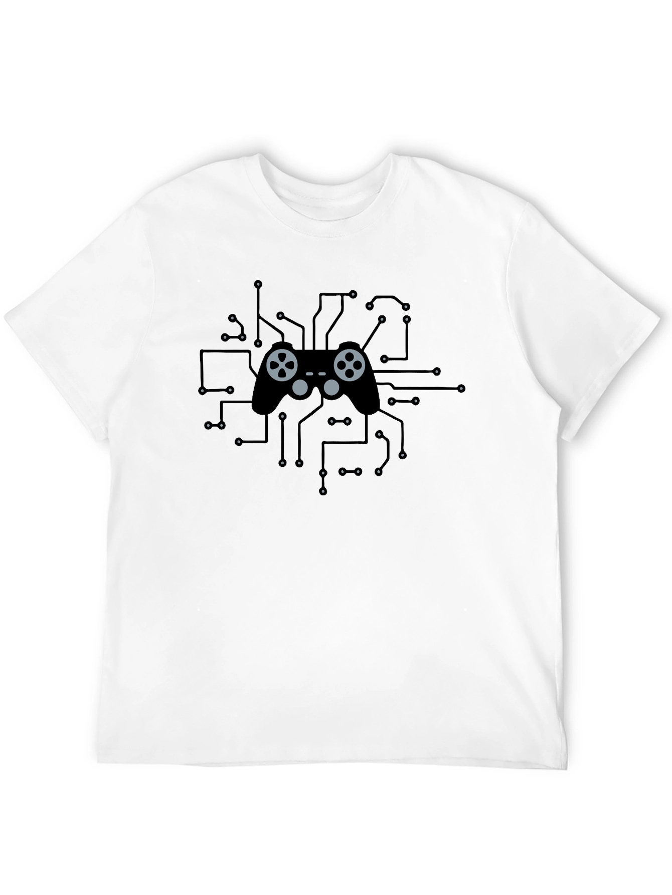 Gamer Controller Circuit Board T-Shirt - Black