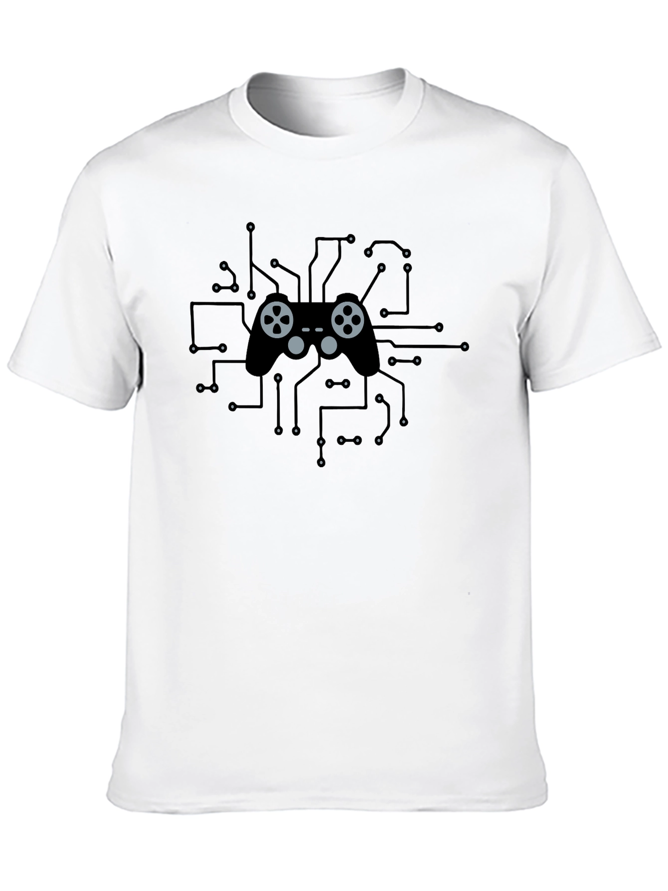 Gamer Controller Circuit Board T-Shirt - Black