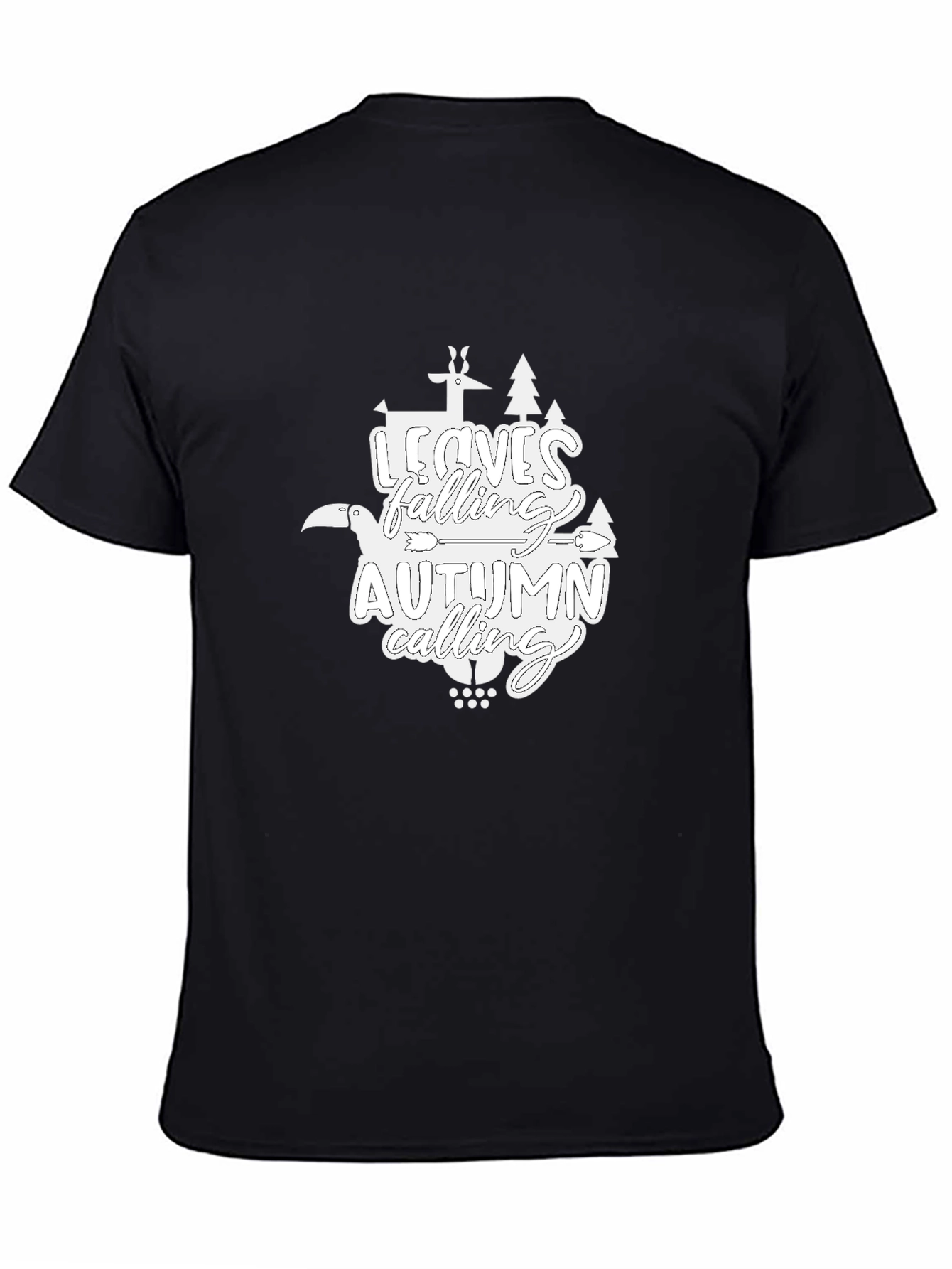 Autumn Calling Graphic T-Shirt - Black