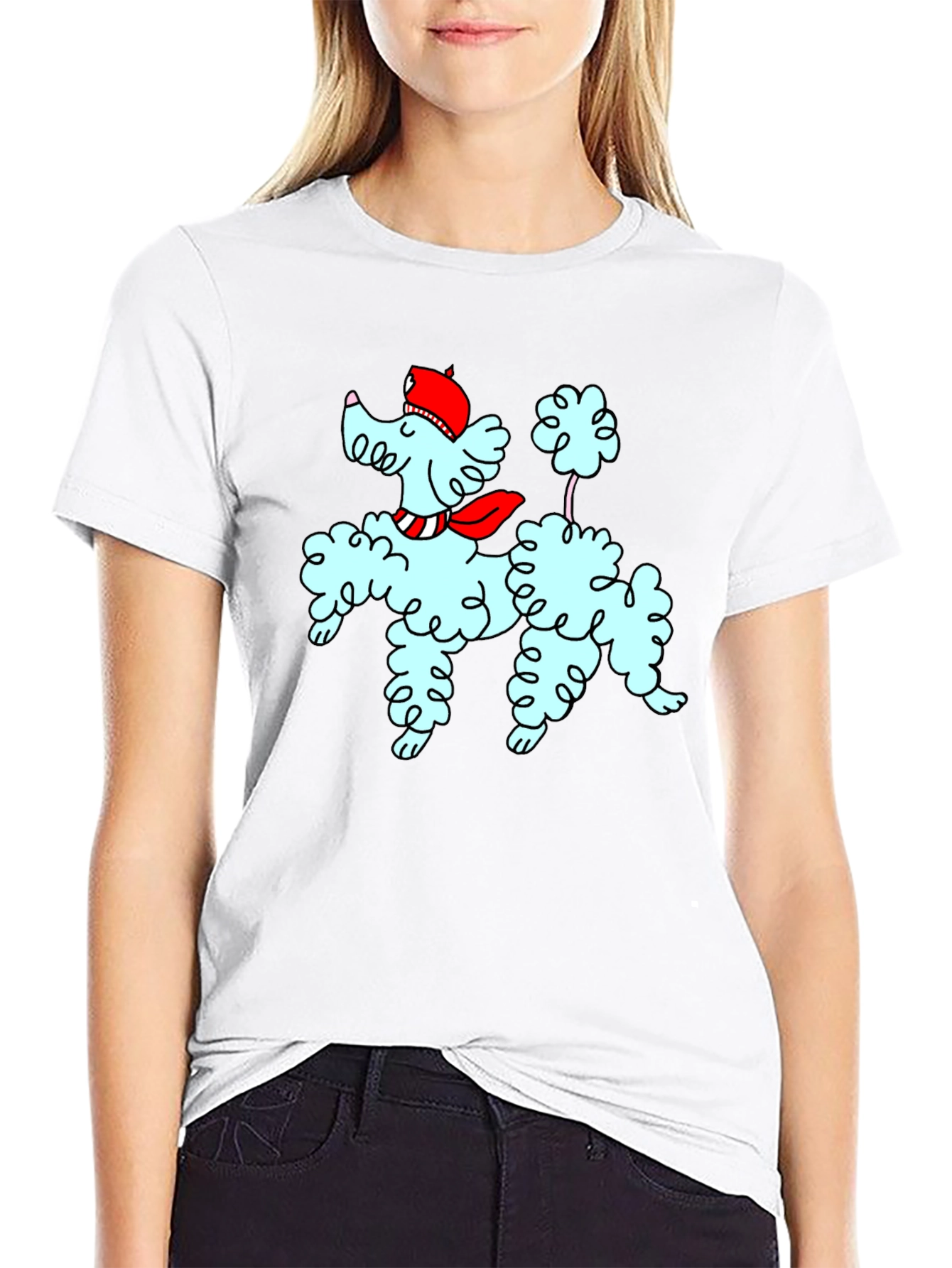 Poodle Graphic Tee - Stylish Dog Design T-Shirt