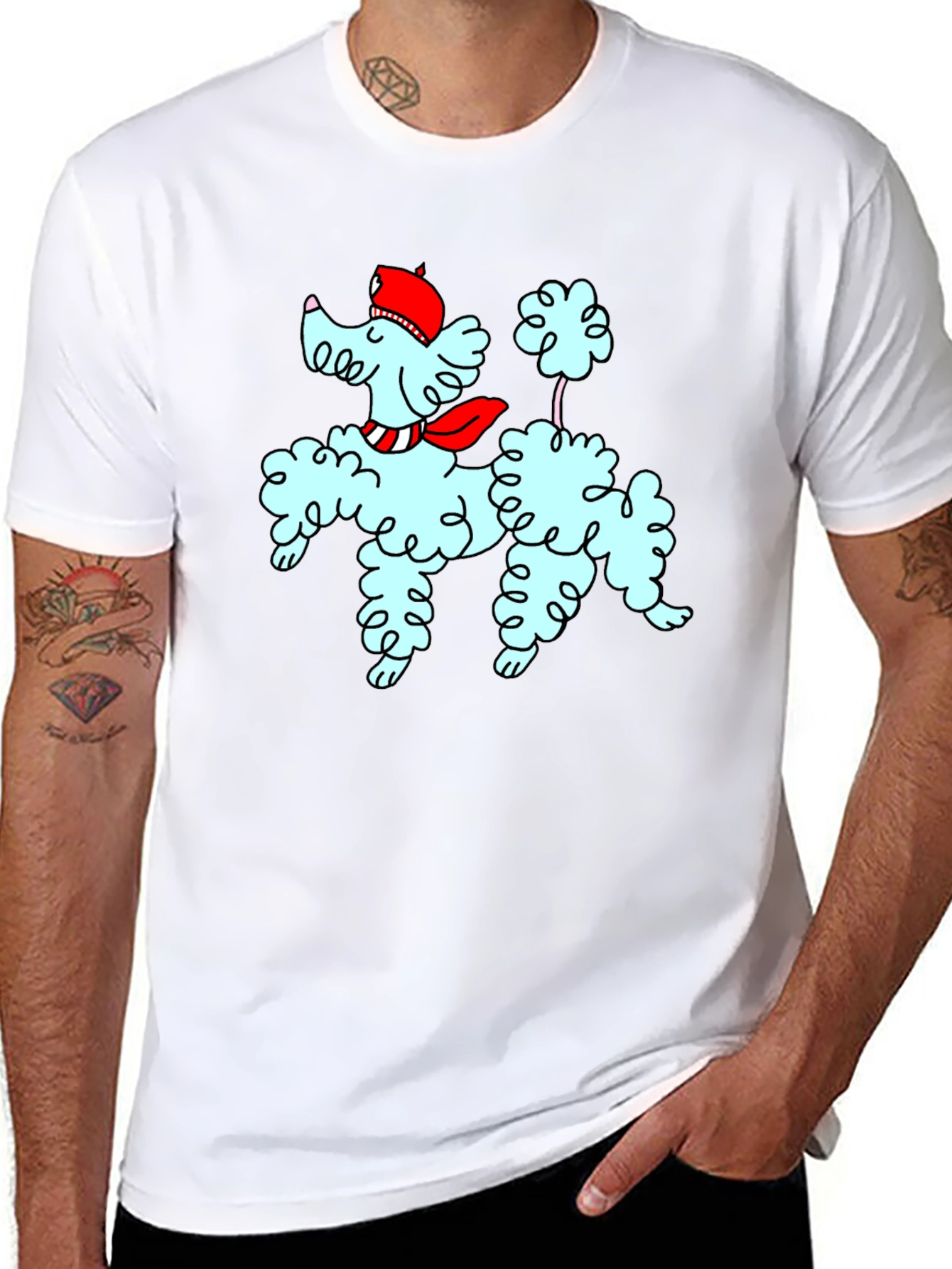 Poodle Graphic Tee - Stylish Dog Design T-Shirt