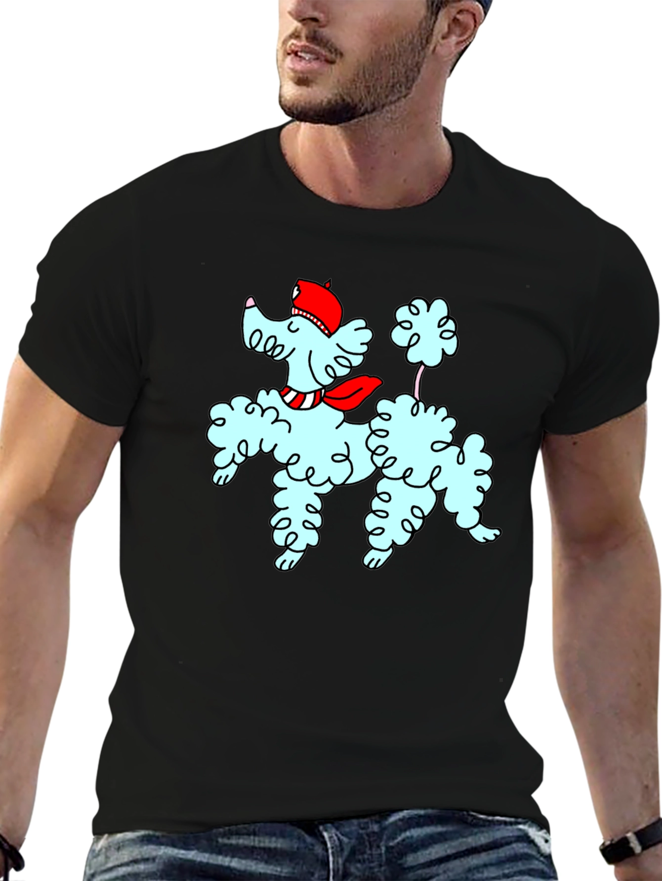 Poodle Graphic Tee - Stylish Dog Design T-Shirt