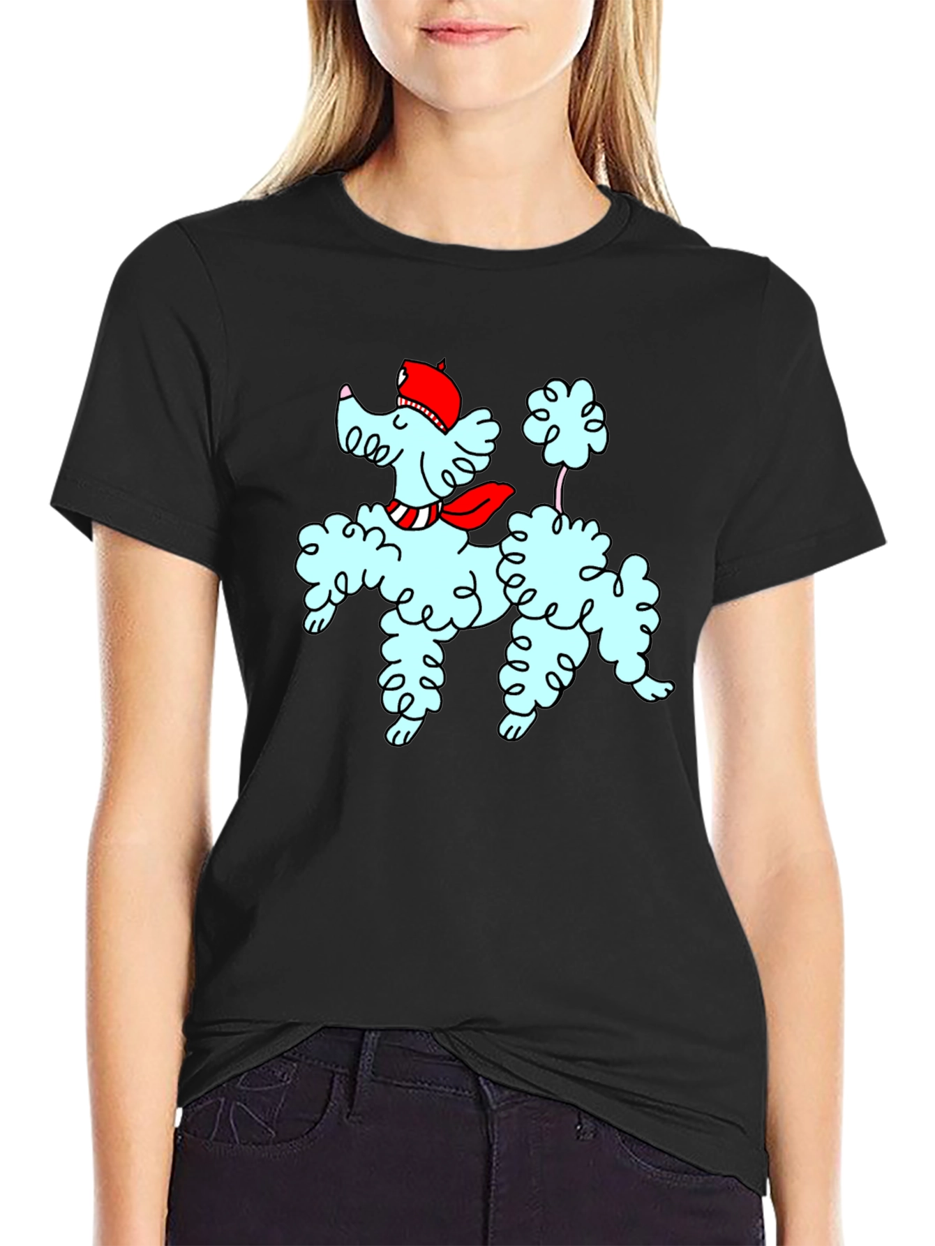 Poodle Graphic Tee - Stylish Dog Design T-Shirt
