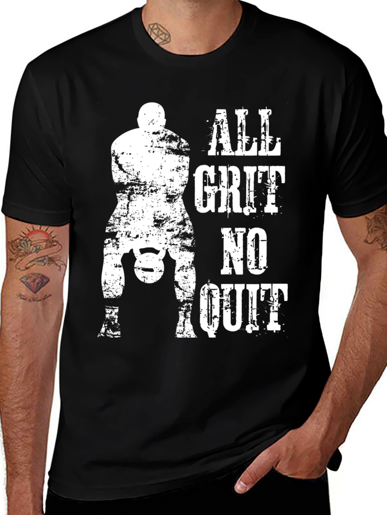 All Grit No Quit Graphic Tee - Black