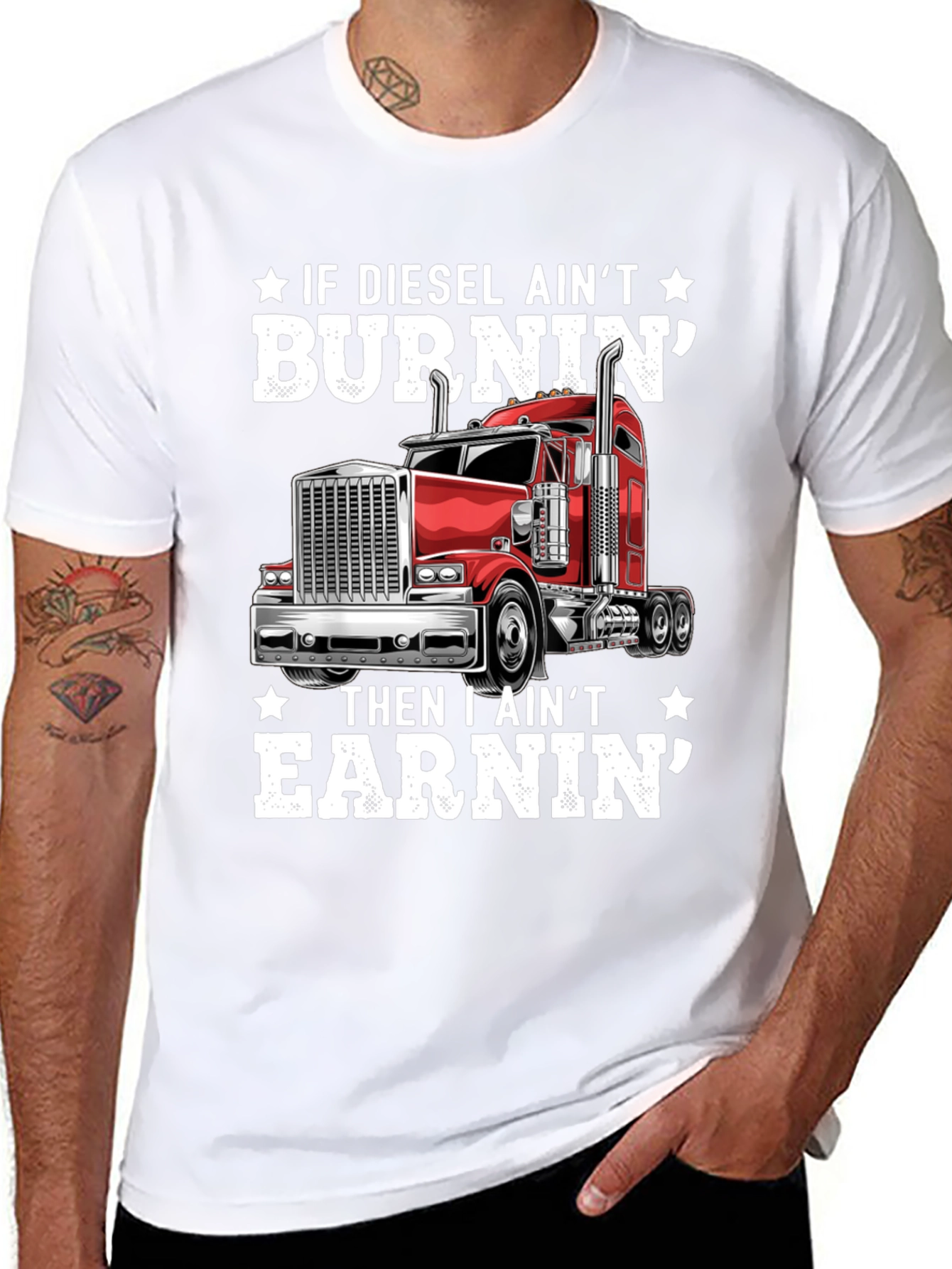 Diesel Burnin Trucker T-Shirt