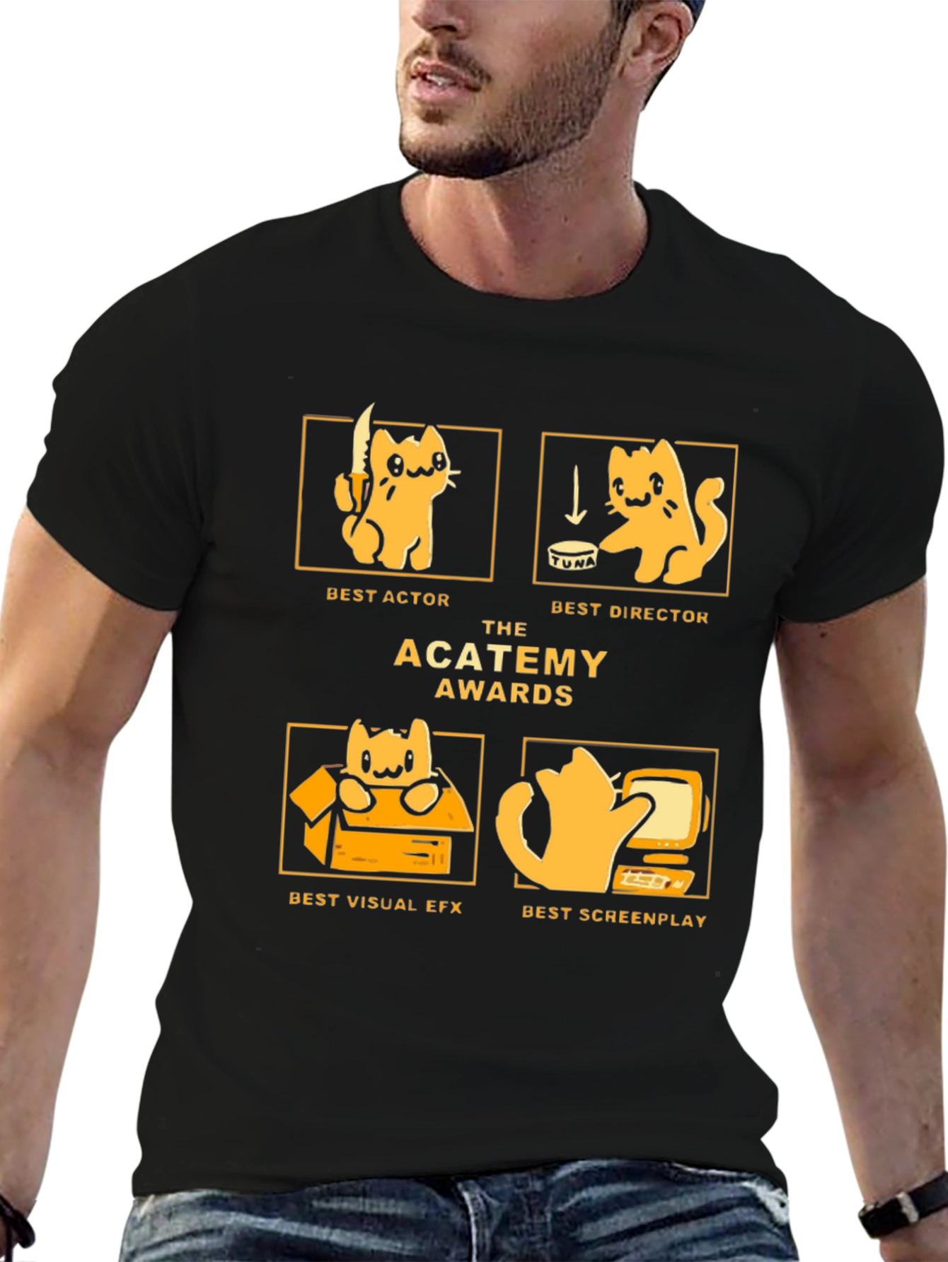 The ACATEMY Awards T-Shirt - Movie Cat Awards