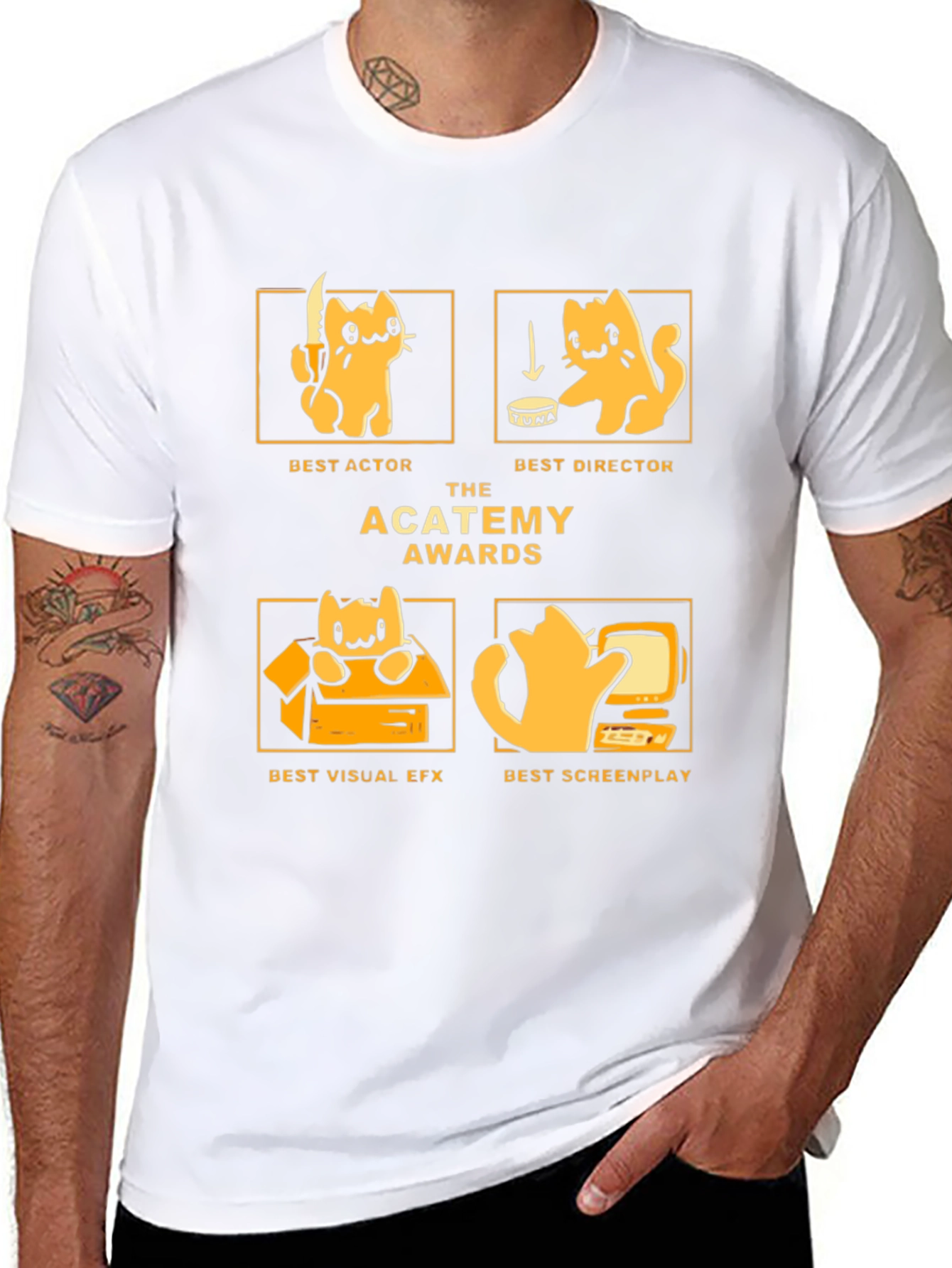 The ACATEMY Awards T-Shirt - Movie Cat Awards