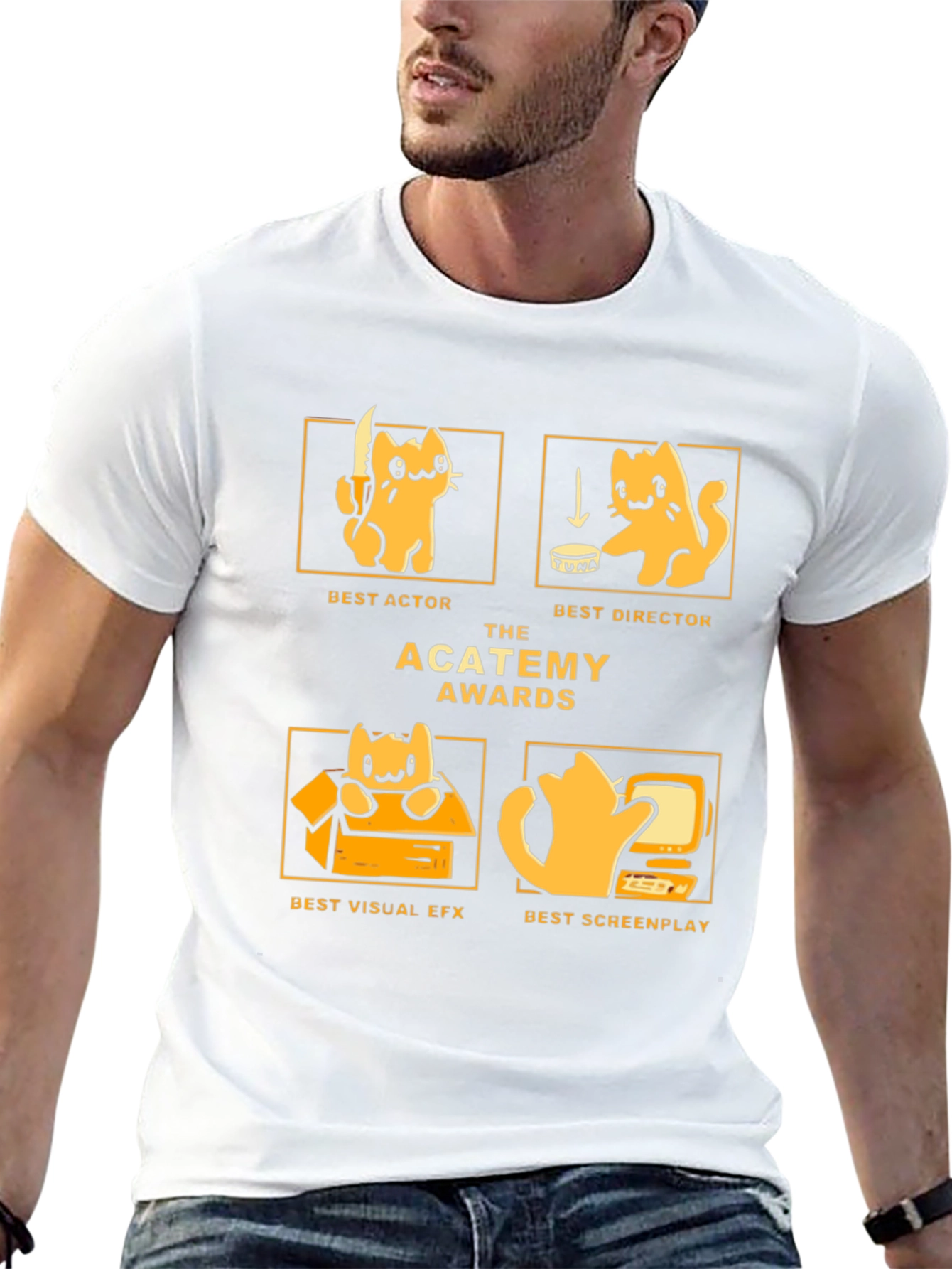 The ACATEMY Awards T-Shirt - Movie Cat Awards