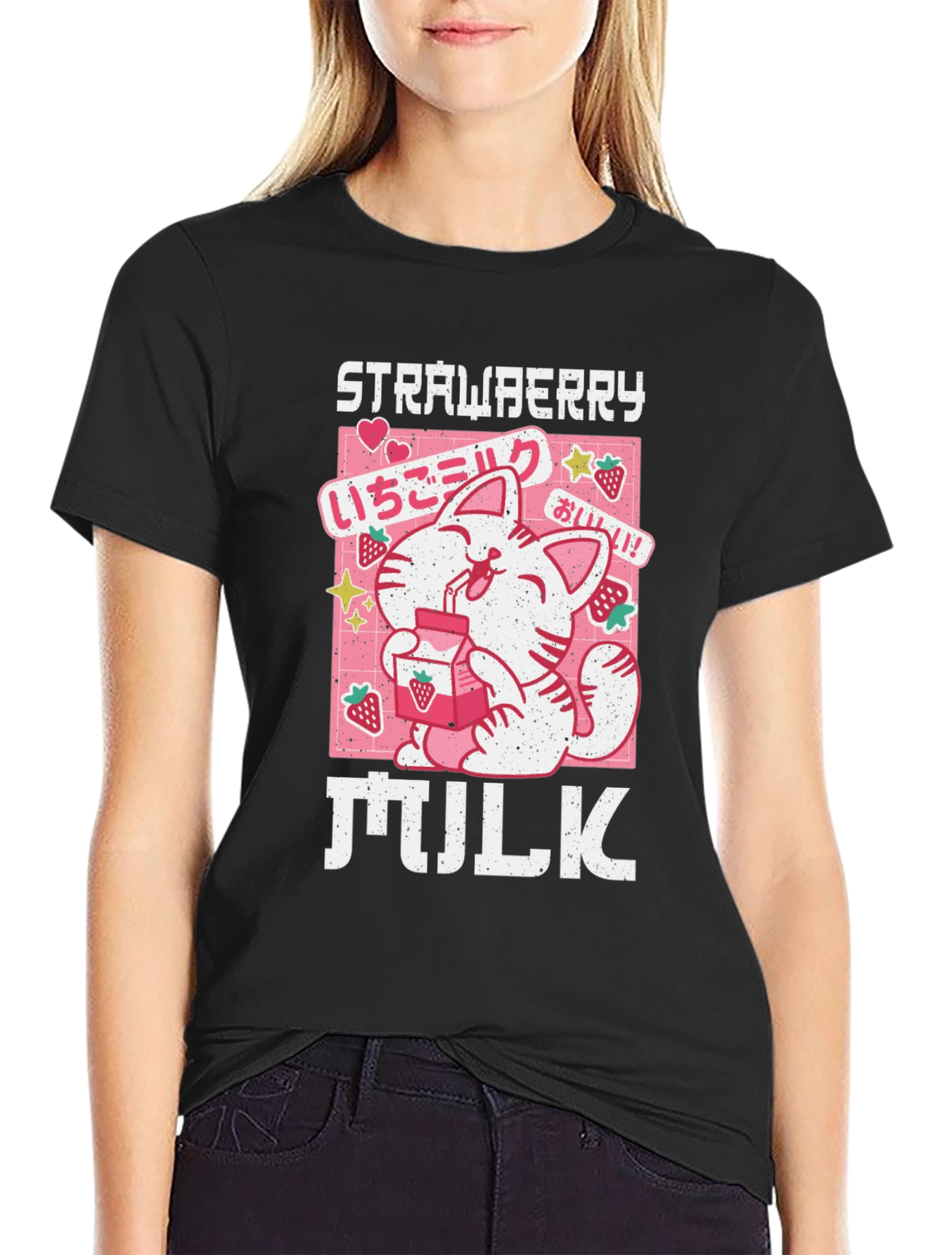 Strawberry Milk Anime Graphic T-Shirt
