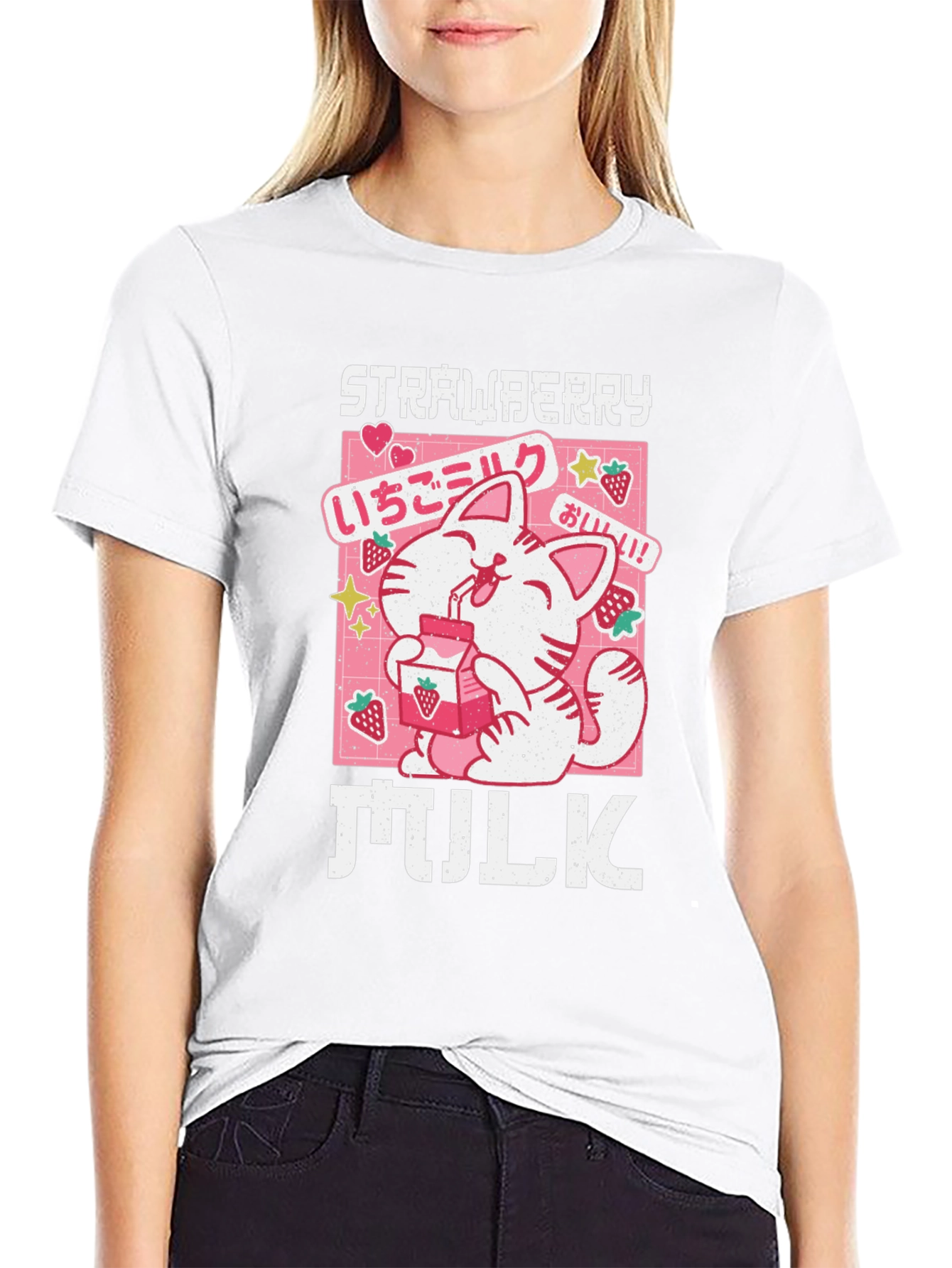 Strawberry Milk Anime Graphic T-Shirt