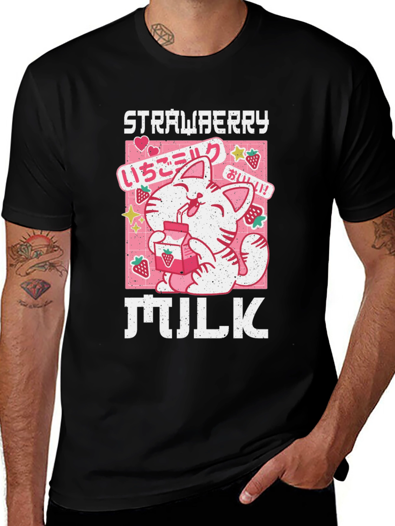 Strawberry Milk Anime Graphic T-Shirt