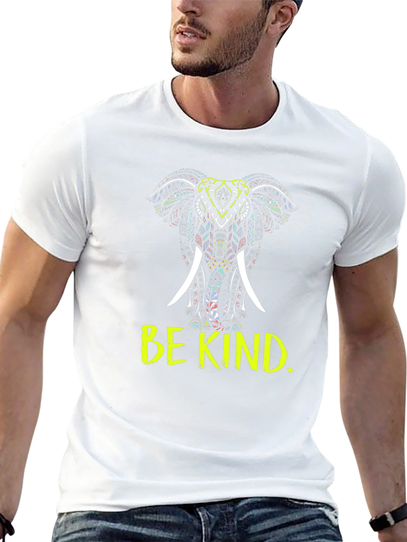 Be Kind Elephant Graphic Tee - Stylish Black T-Shirt