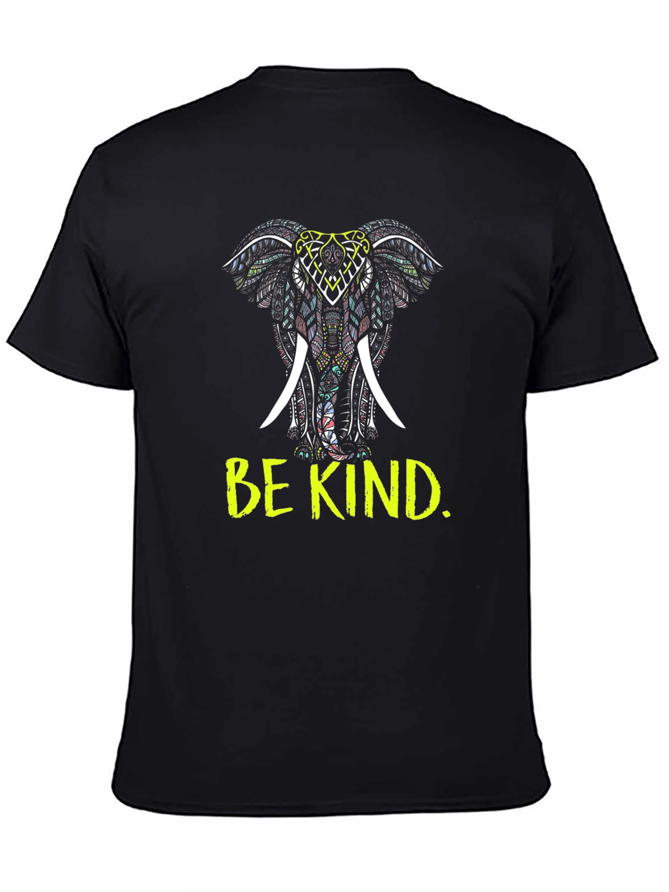 Be Kind Elephant Graphic Tee - Stylish Black T-Shirt