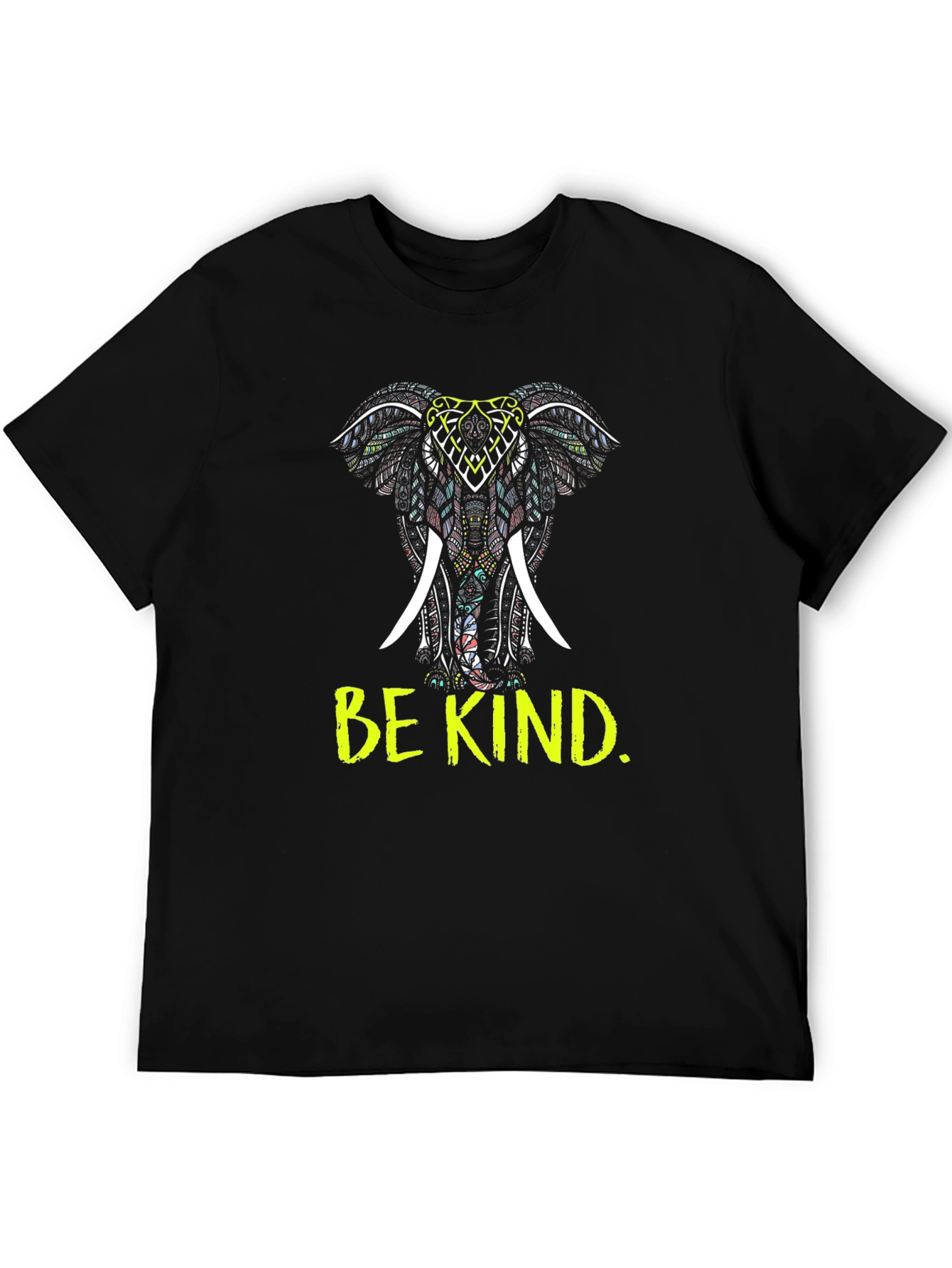 Be Kind Elephant Graphic Tee - Stylish Black T-Shirt