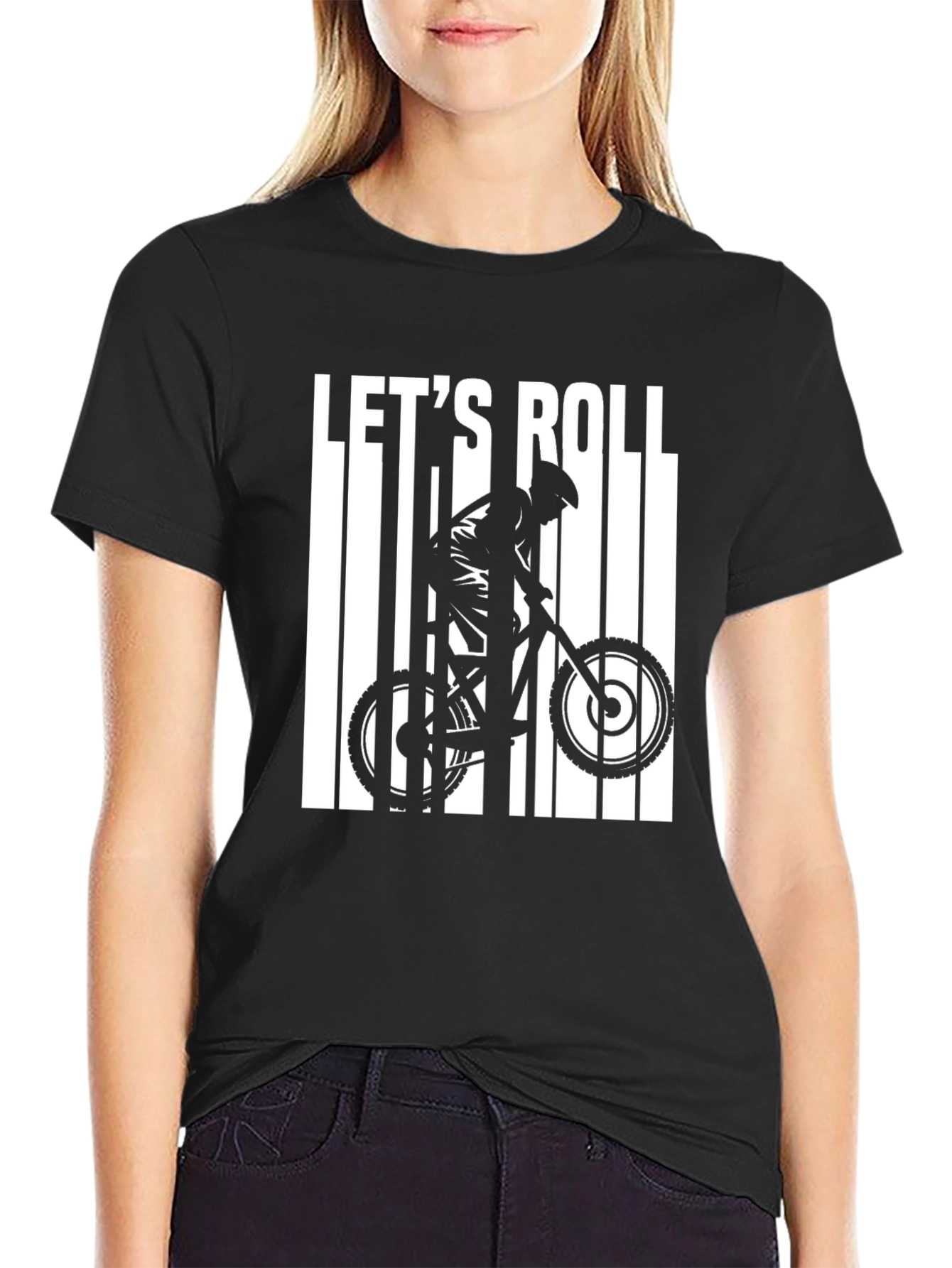 Lets Roll Biker Graphic Tee