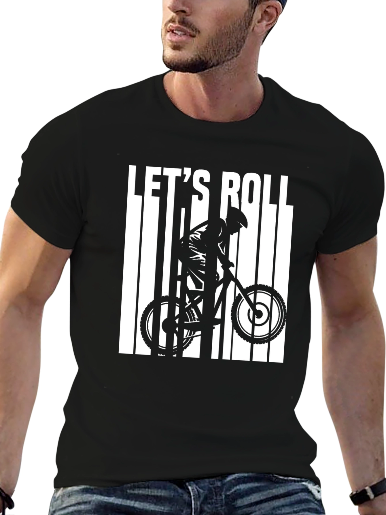 Lets Roll Biker Graphic Tee