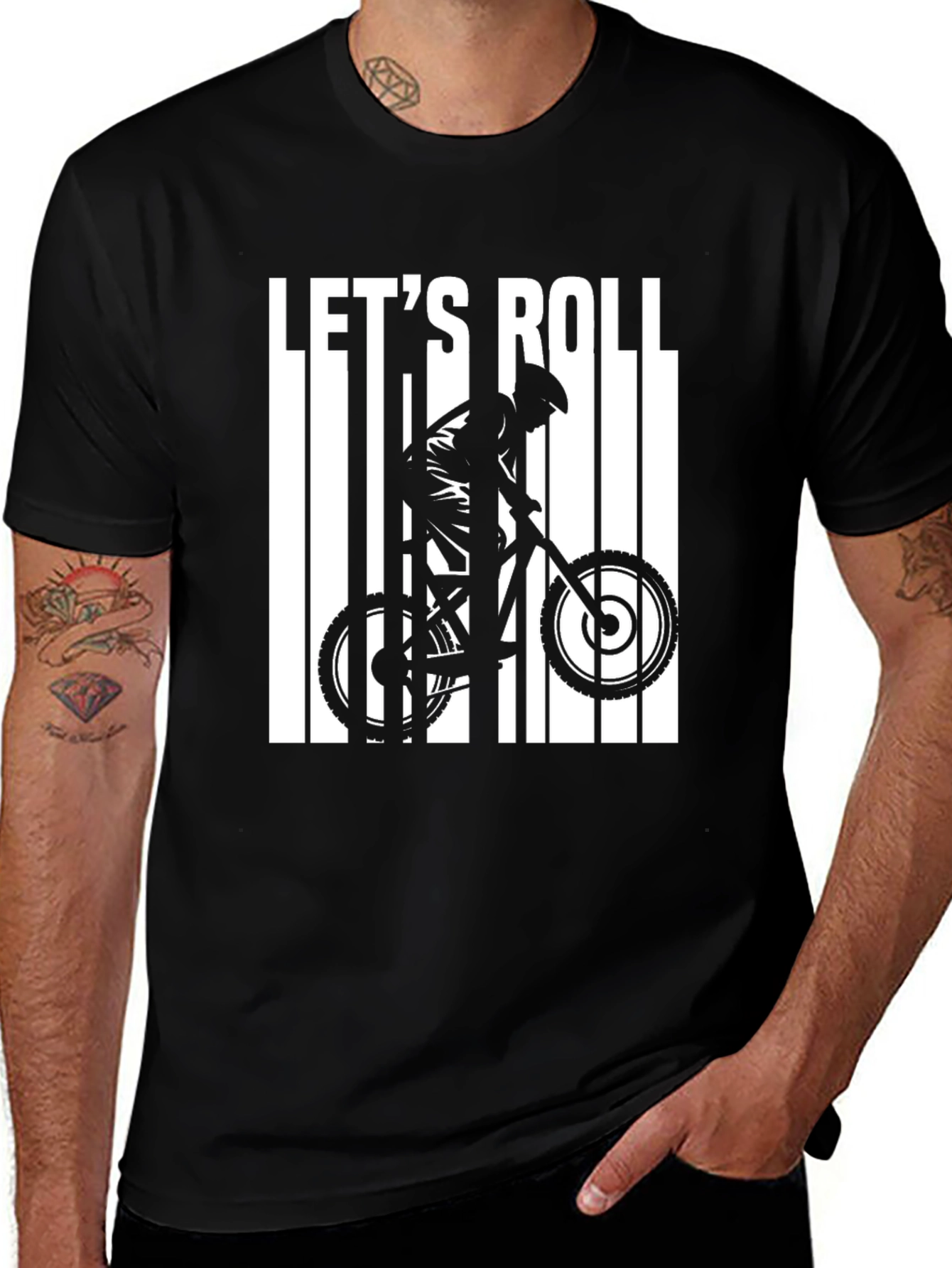 Lets Roll Biker Graphic Tee