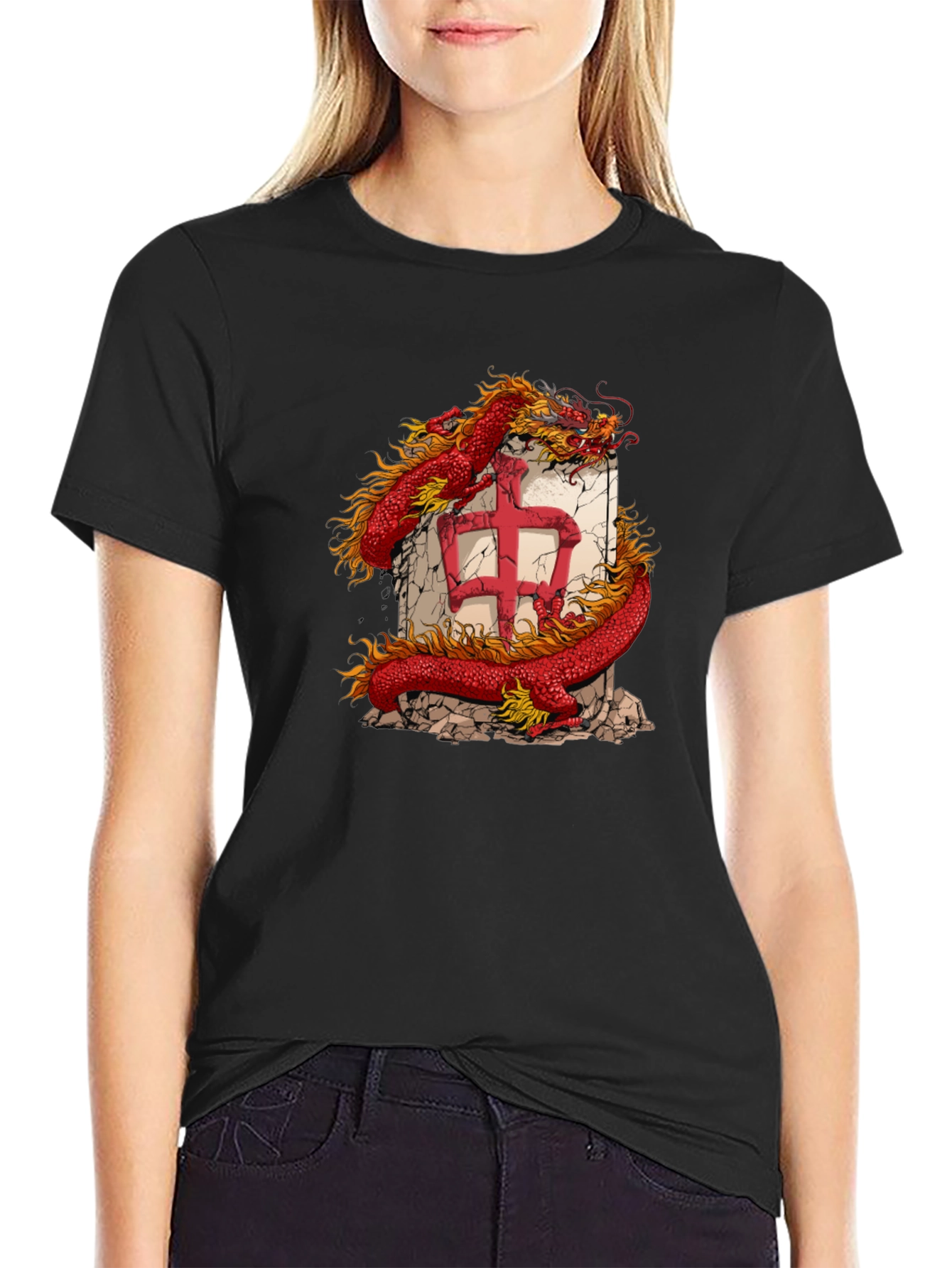 Dragon Graphic Tee - Black