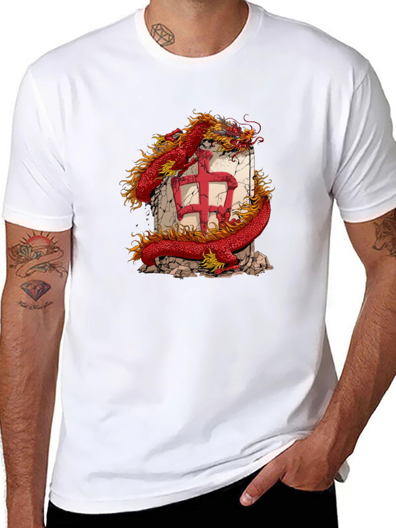Dragon Graphic Tee - Black