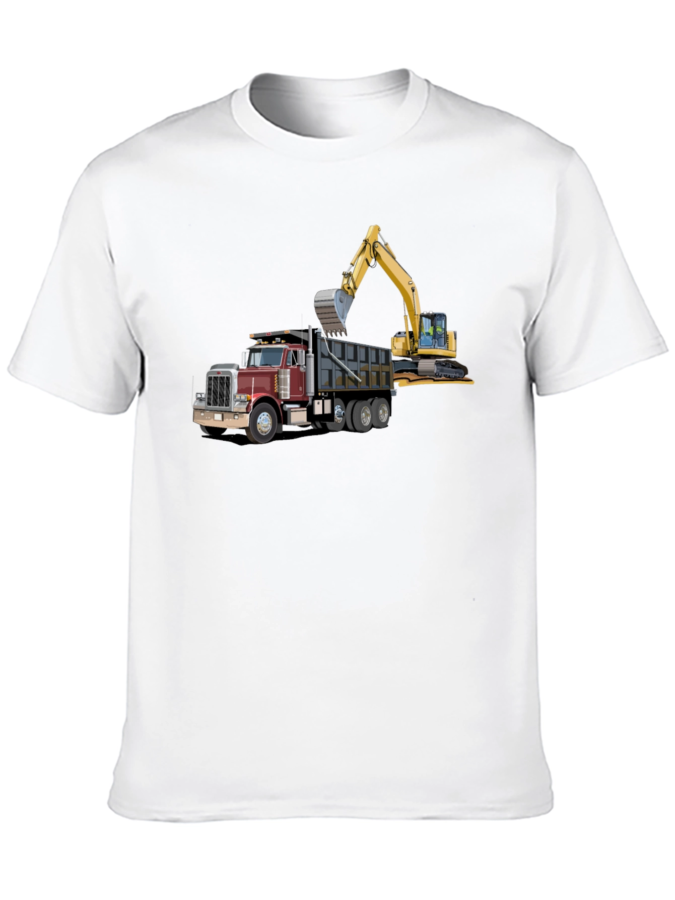 Truck & Excavator Graphic T-Shirt