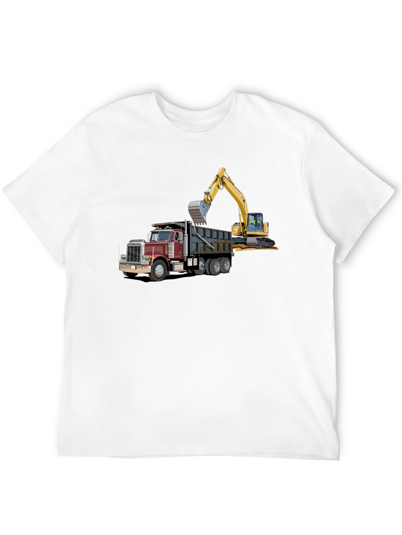 Truck & Excavator Graphic T-Shirt