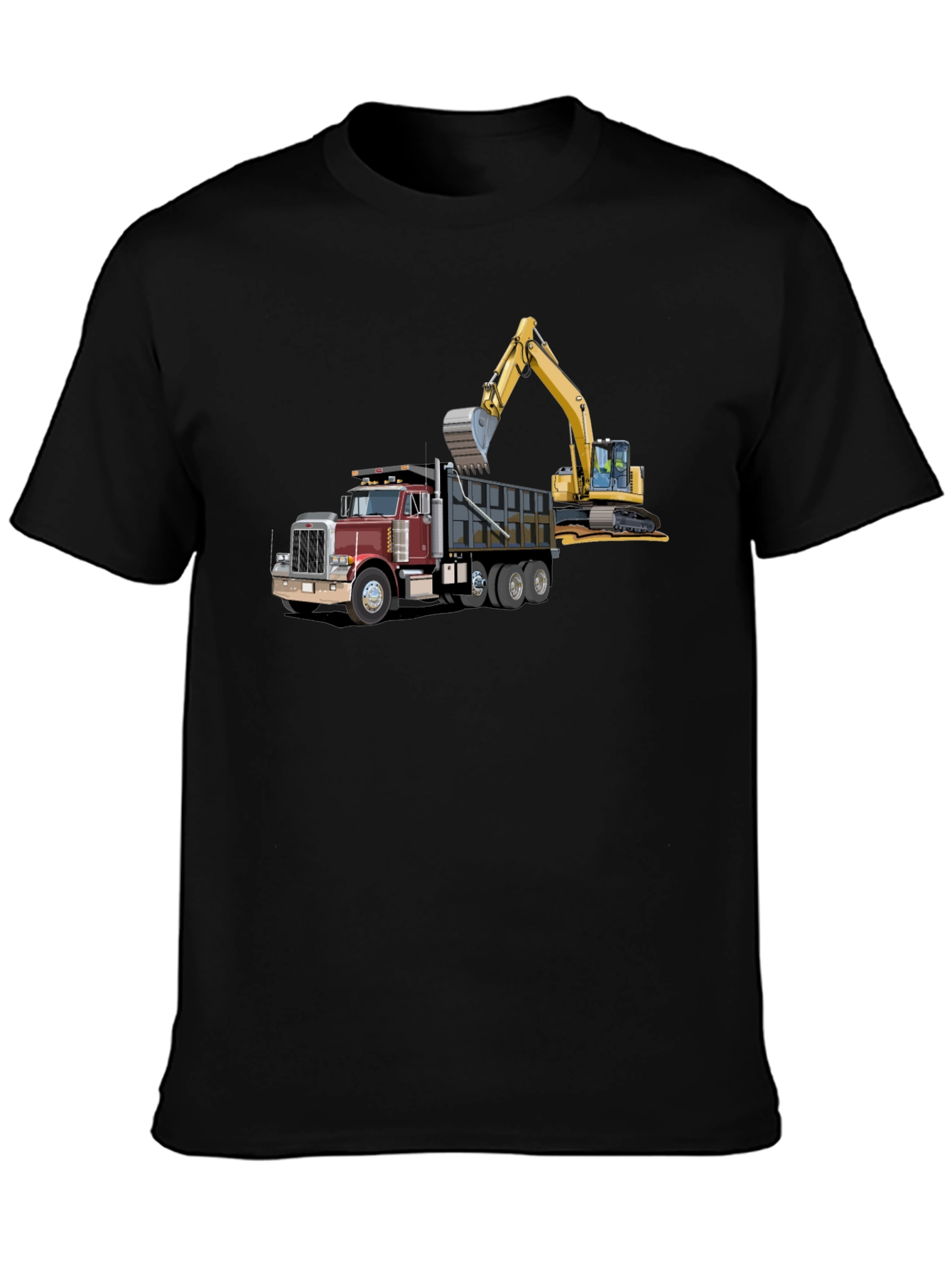 Truck & Excavator Graphic T-Shirt