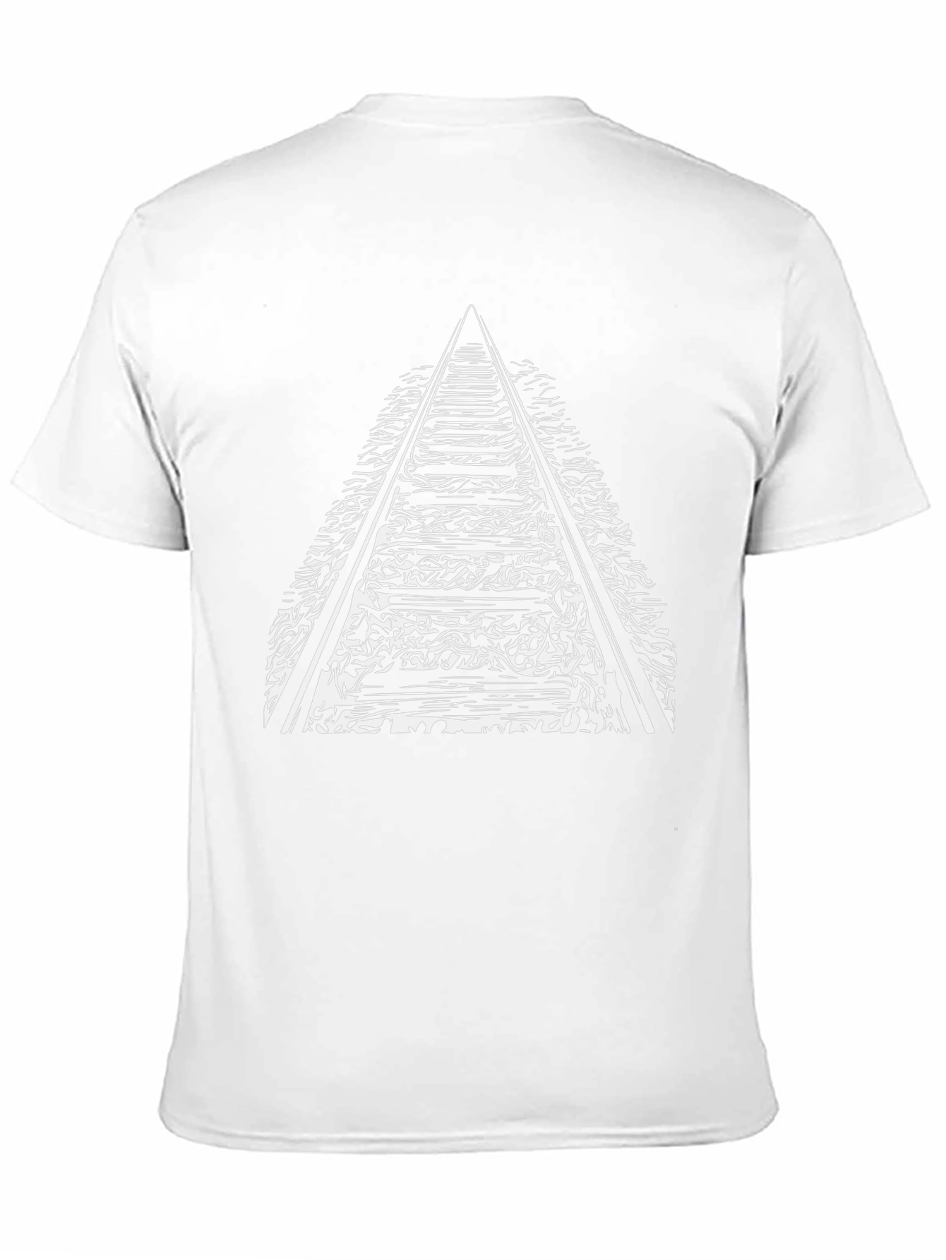 Railroad Track Graphic T-Shirt - Black Cotton Tee