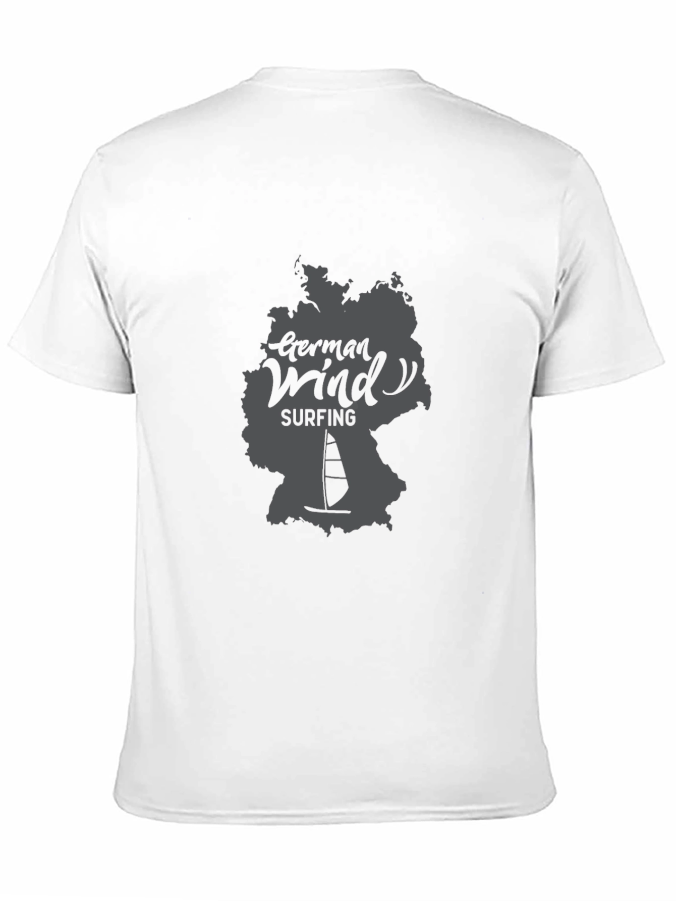 German Wind Surfing Black T-Shirt