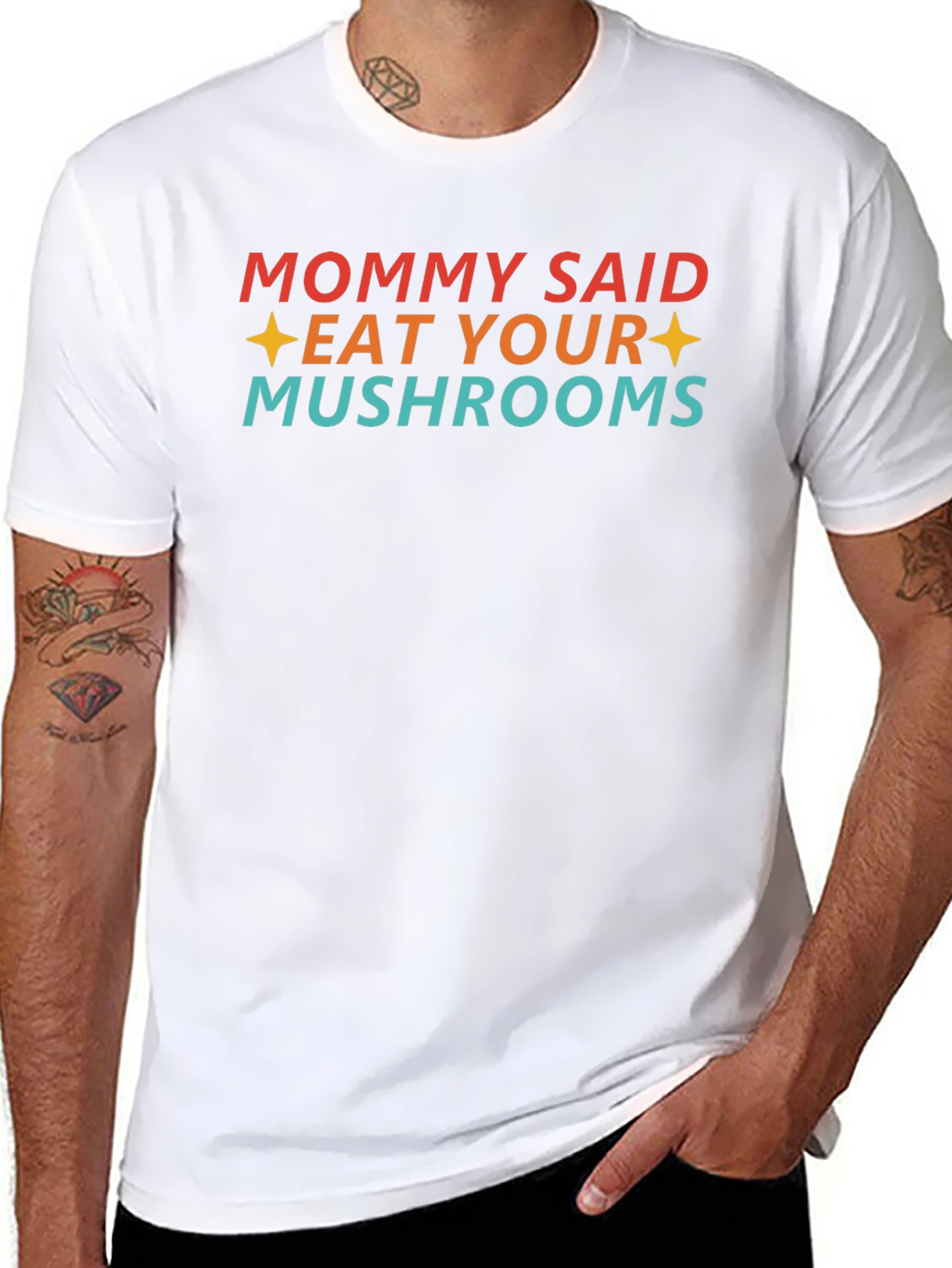 Eat Your Mushrooms Graphic T-Shirt