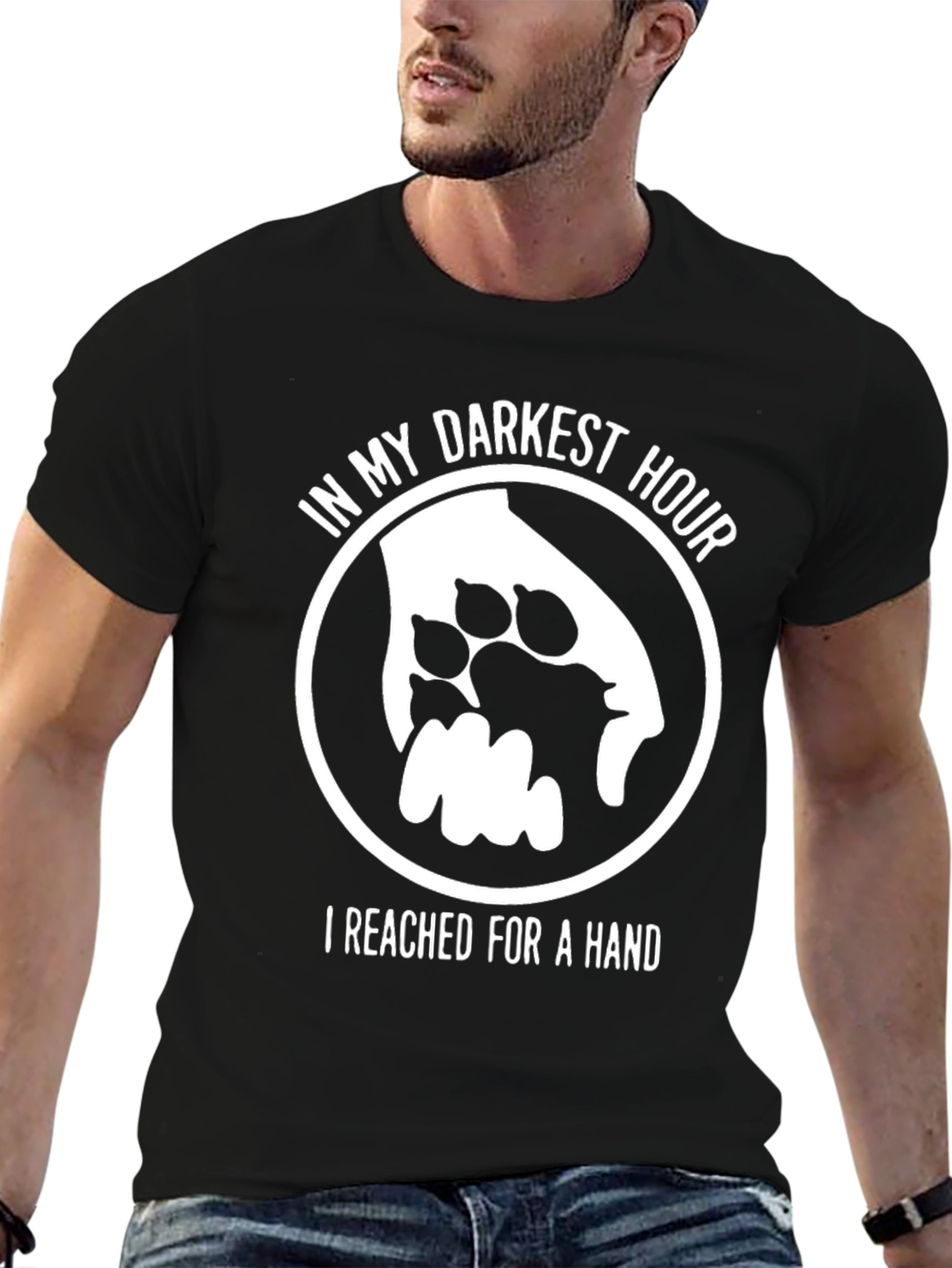 Darkest Hour Dog Paw Hand T-Shirt