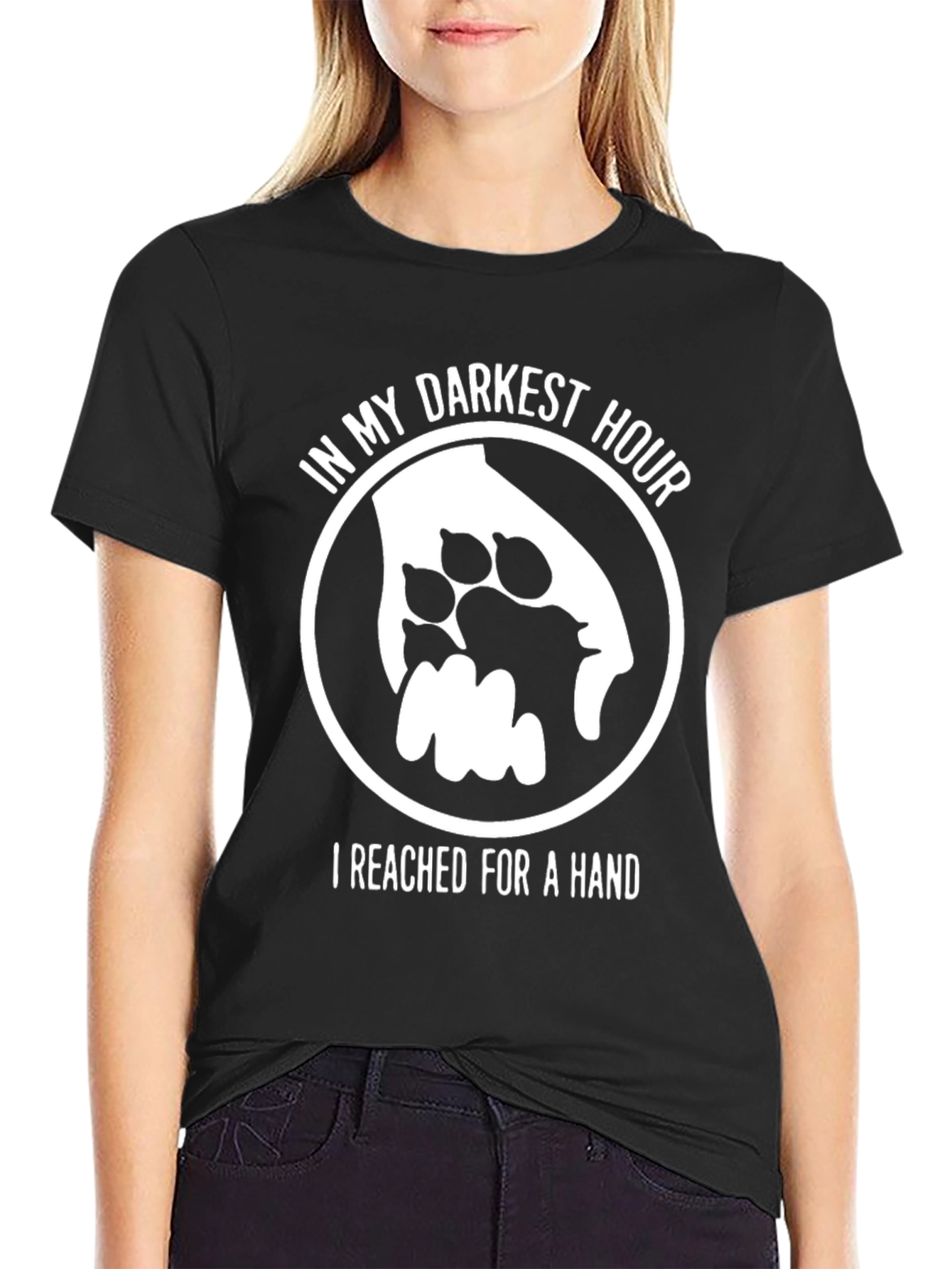 Darkest Hour Dog Paw Hand T-Shirt