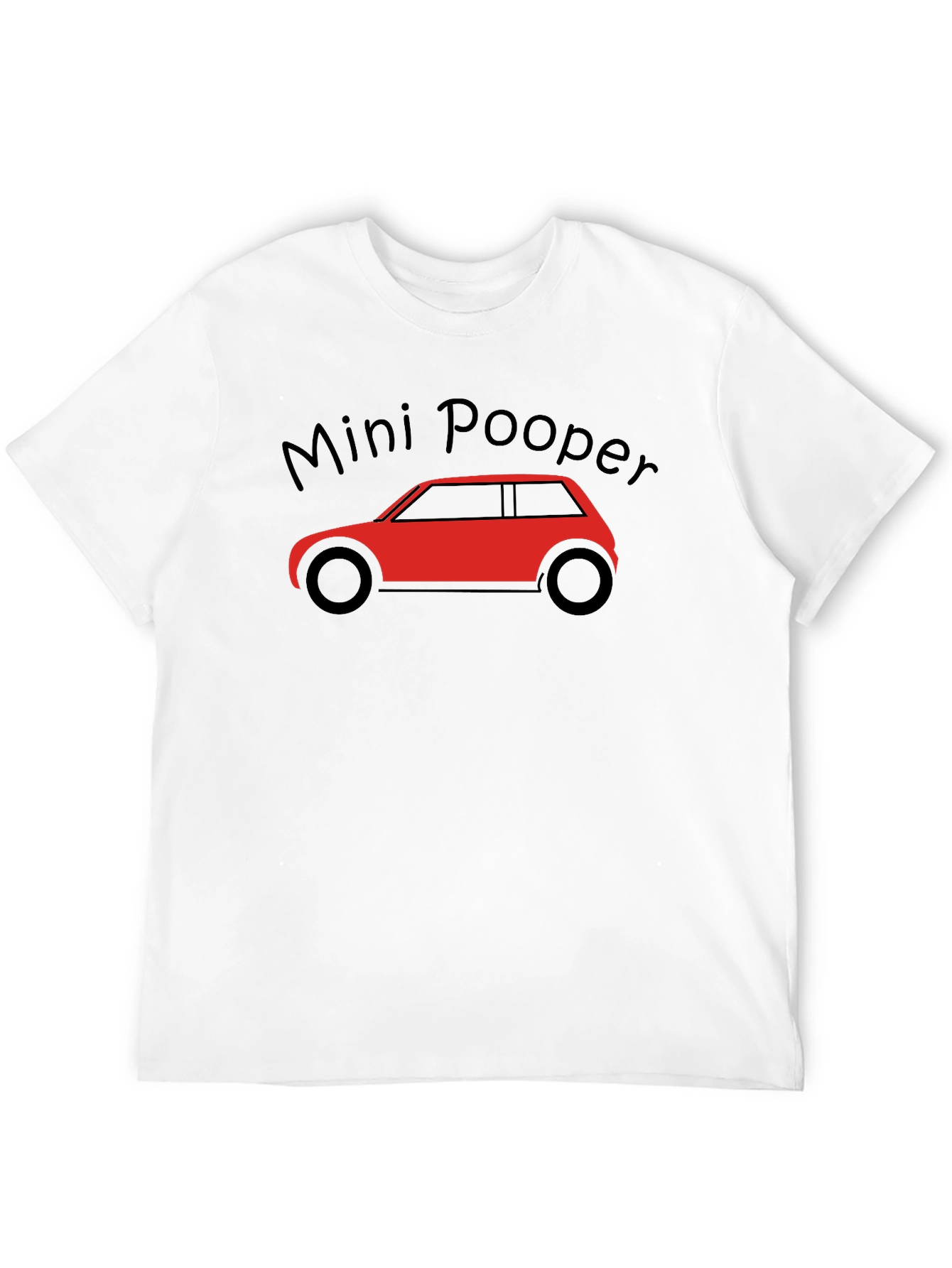 Mini Pooper Car Graphic Black T-Shirt