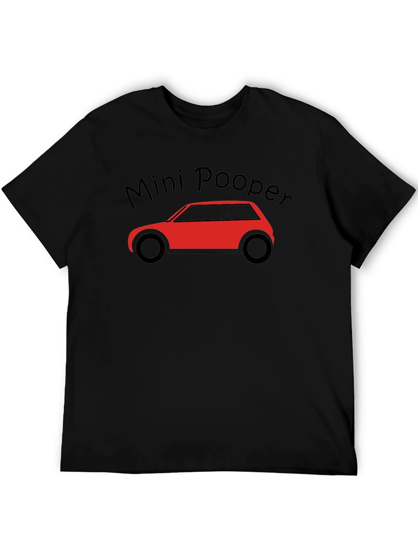 Mini Pooper Car Graphic Black T-Shirt