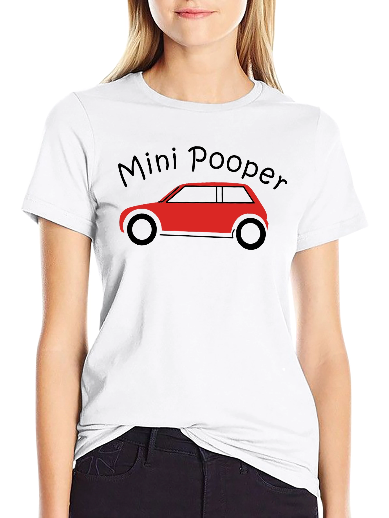 Mini Pooper Car Graphic Black T-Shirt
