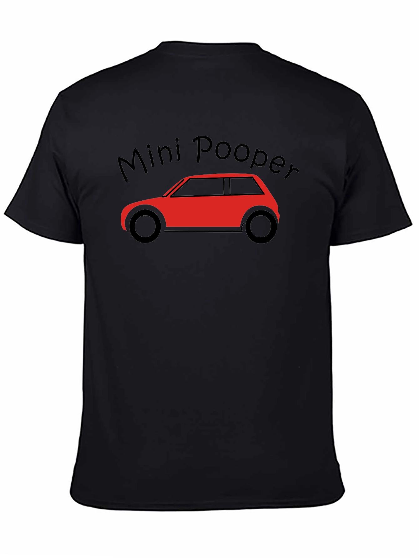 Mini Pooper Car Graphic Black T-Shirt